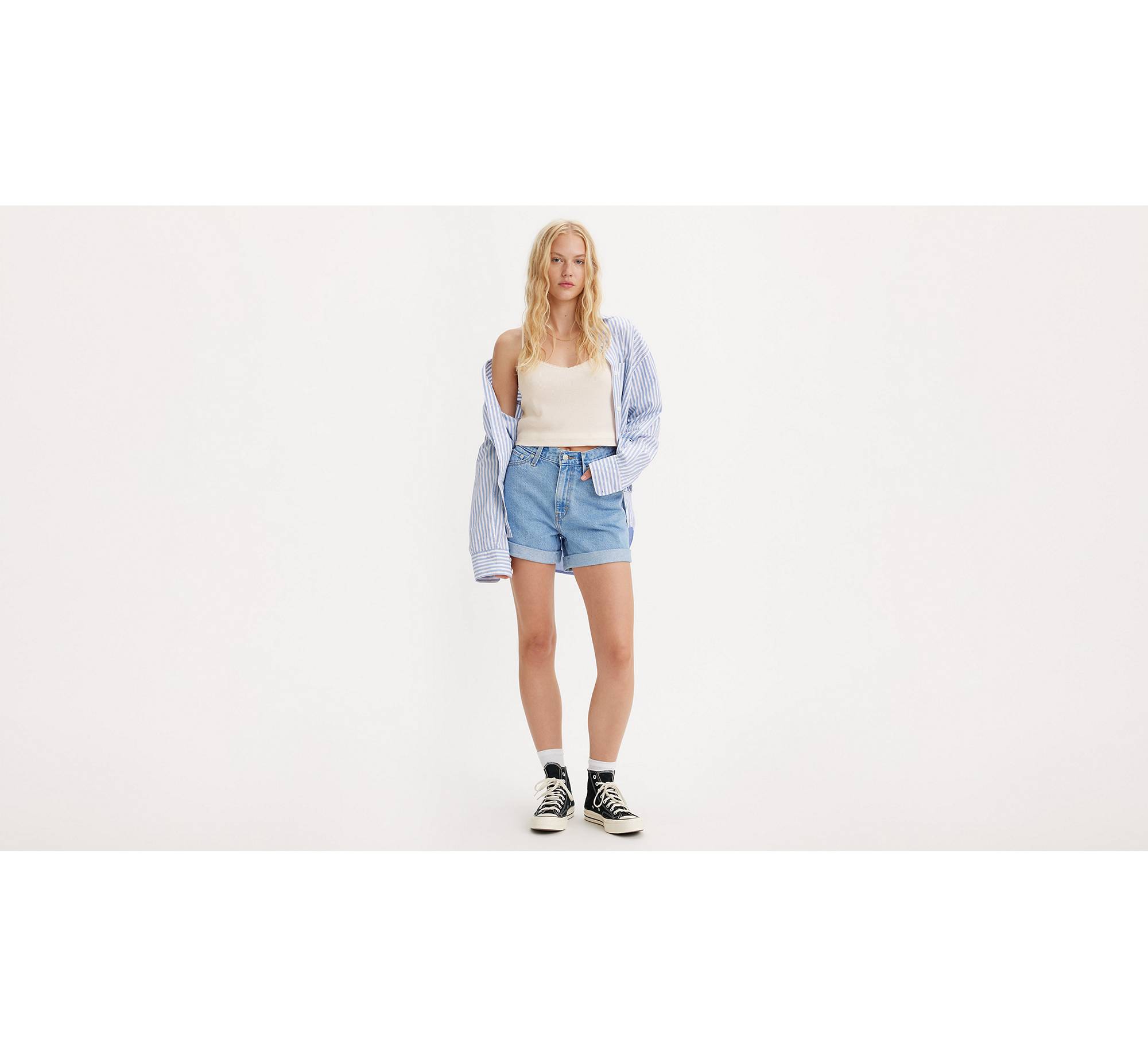 Rolled 80s Mom Women's Shorts 1