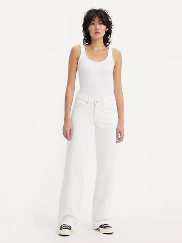 리바이스 Levi Low Loose Womens Jeans,White