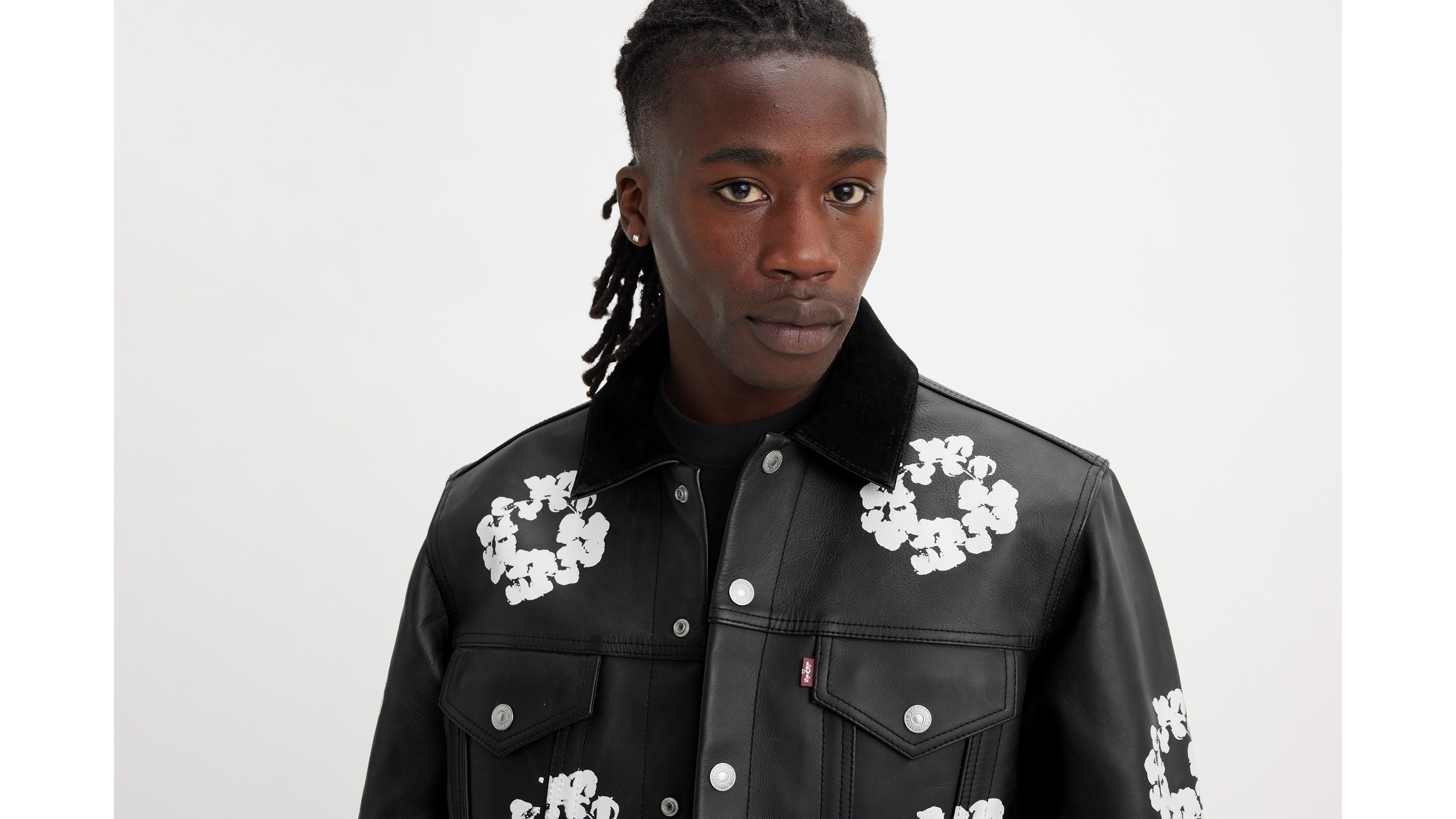 Levi's® X Denim Tear Leather Cotton Wreath Type Iii Jacket - Black 