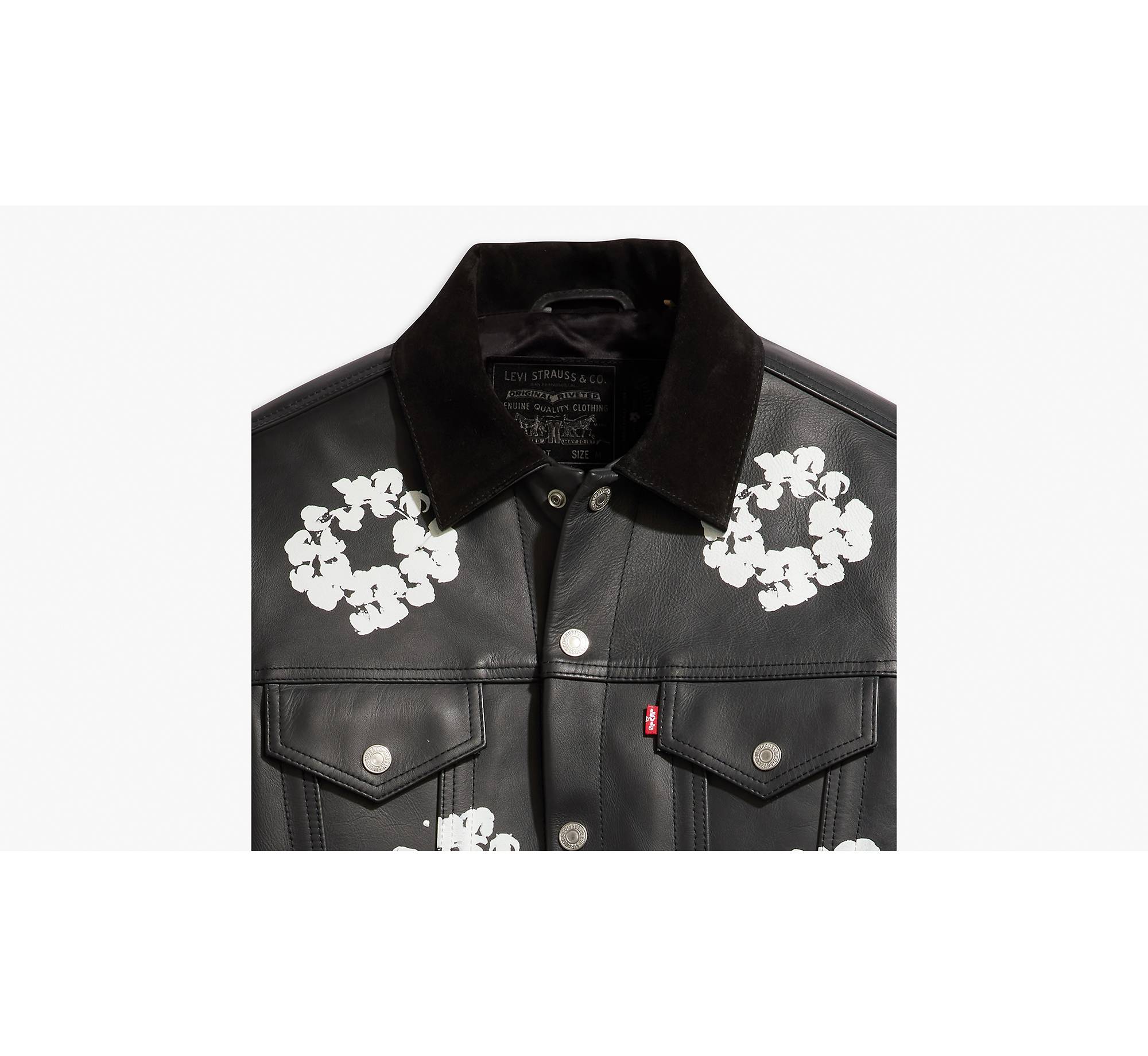 Levi's® X Denim Tear Leather Cotton Wreath Type Iii Jacket - Black 