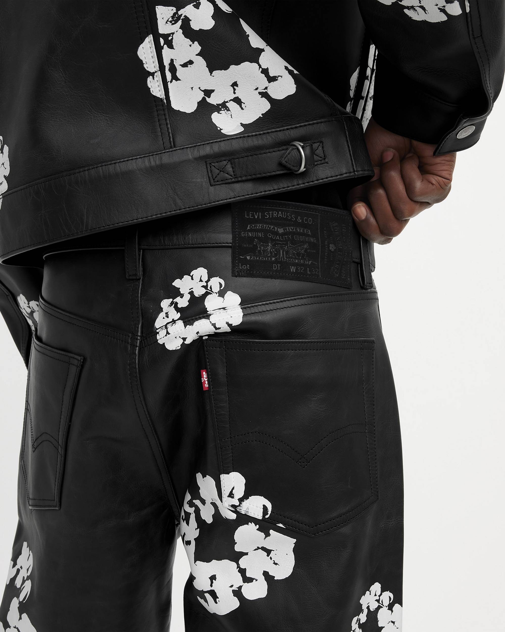 Levi's® X Denim Tears Leather Cotton Wreath Pants - Black Levi's® X Denim Tears Leather Cotton Wreath Pants - Black
