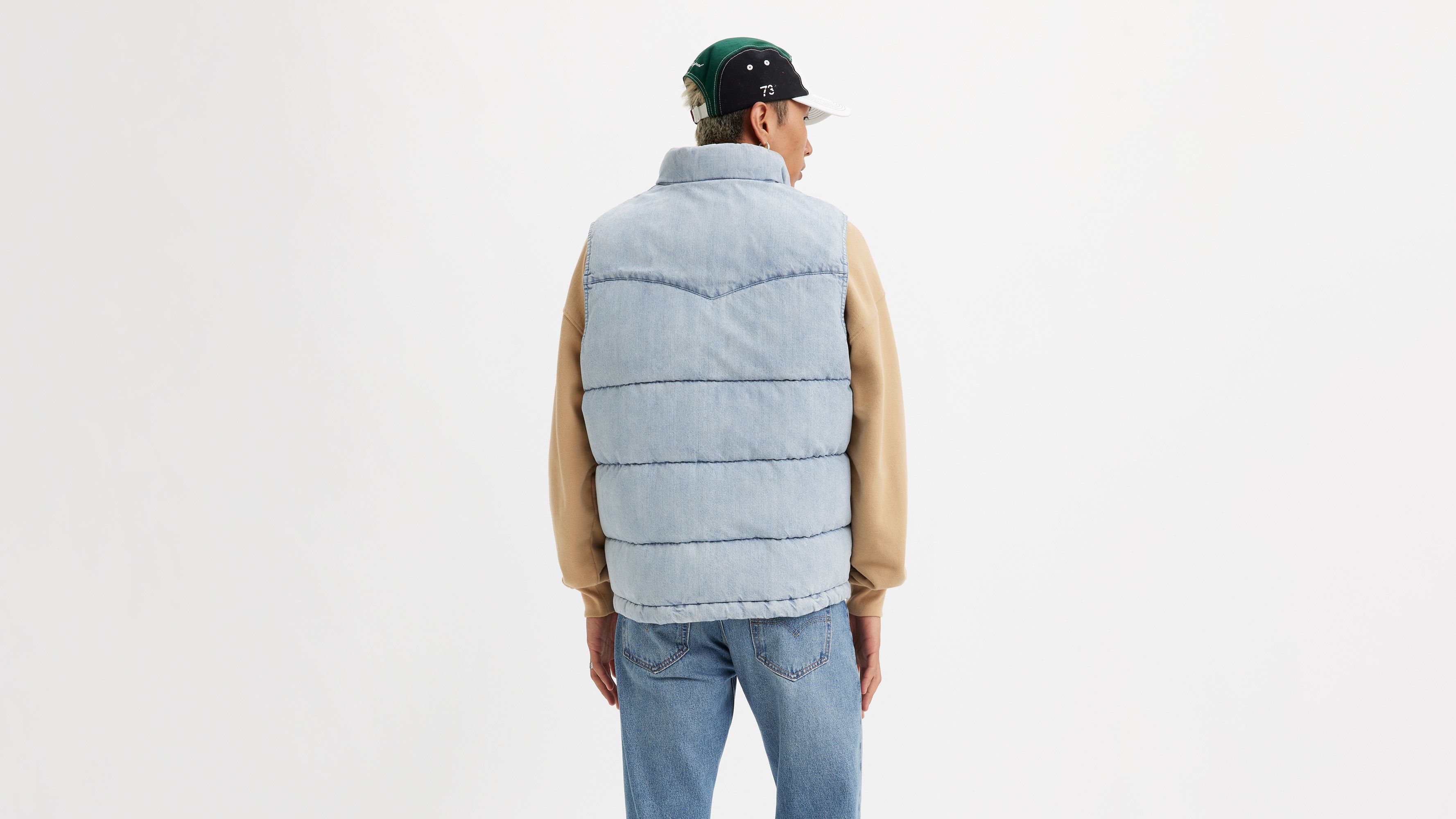 Western Super Puffer Vest - Blue | Levi's® US