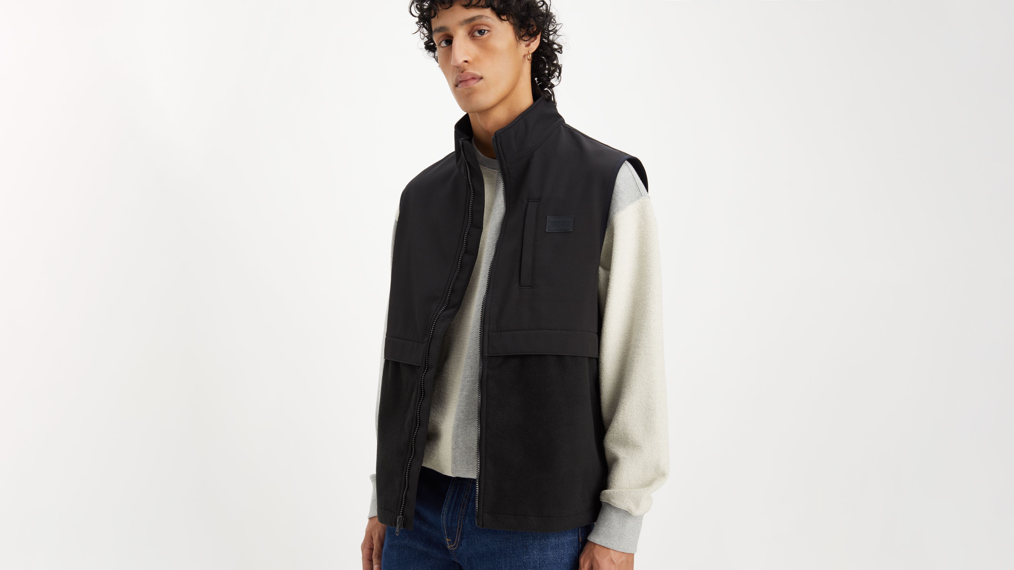 Geary Fleece Vest - Beige