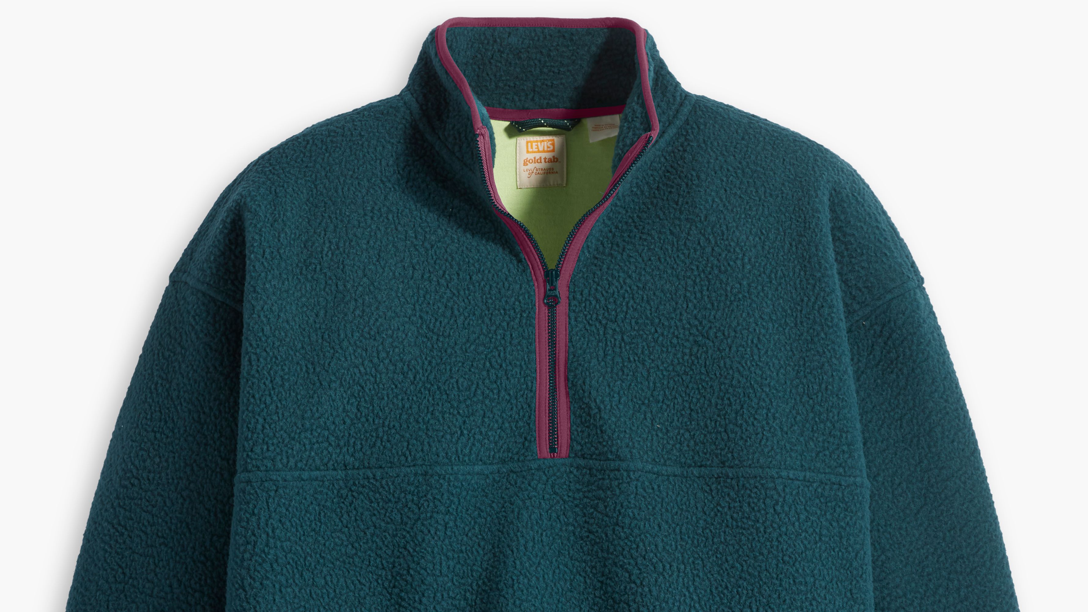 Levi's® Gold Tab™ Shoreline Half Zip Sweatshirt - Green | Levi's® MC