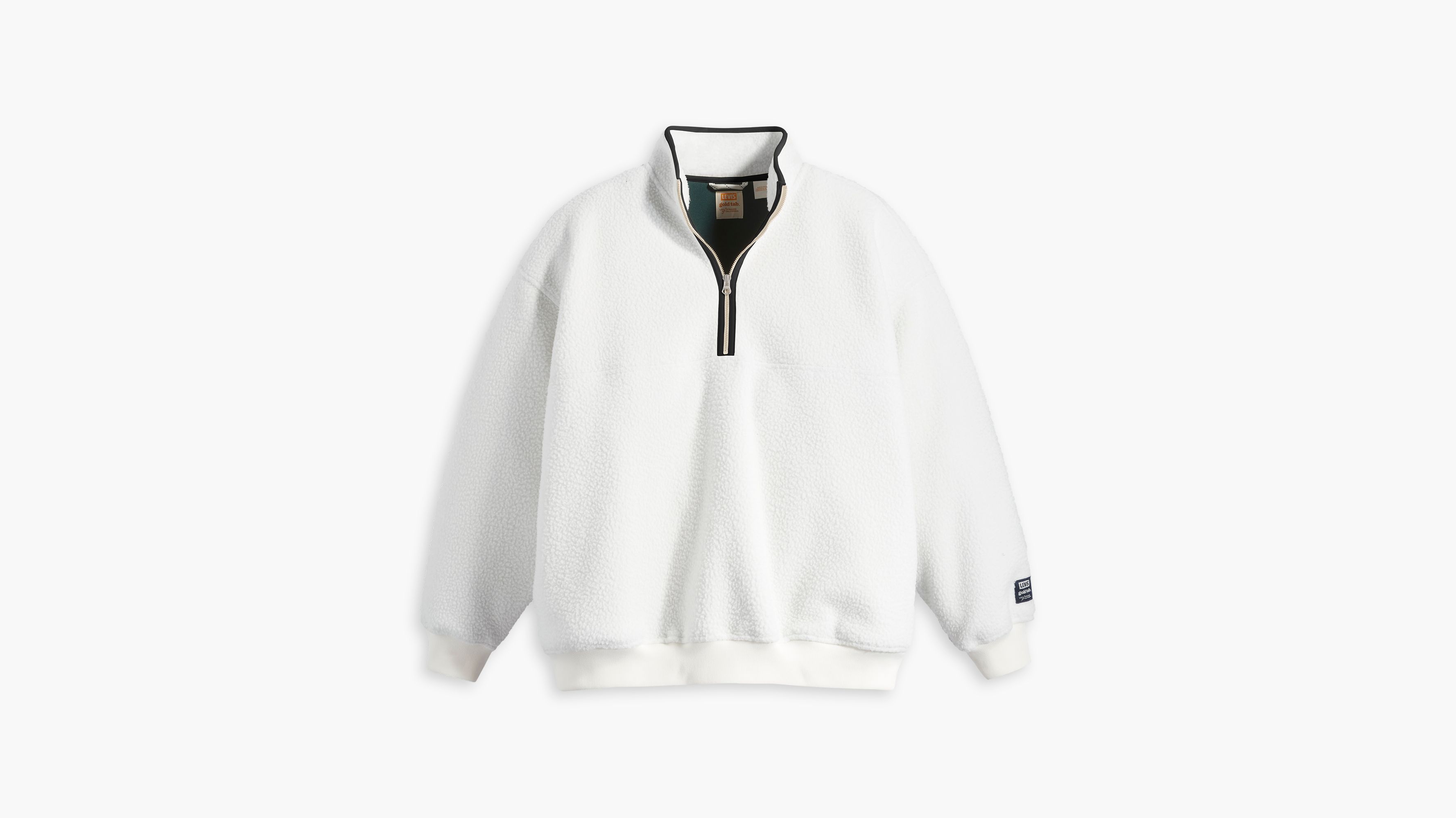 Levi's® Gold Tab™ Shoreline Half Zip Sweatshirt - Cream | Levi's® GE