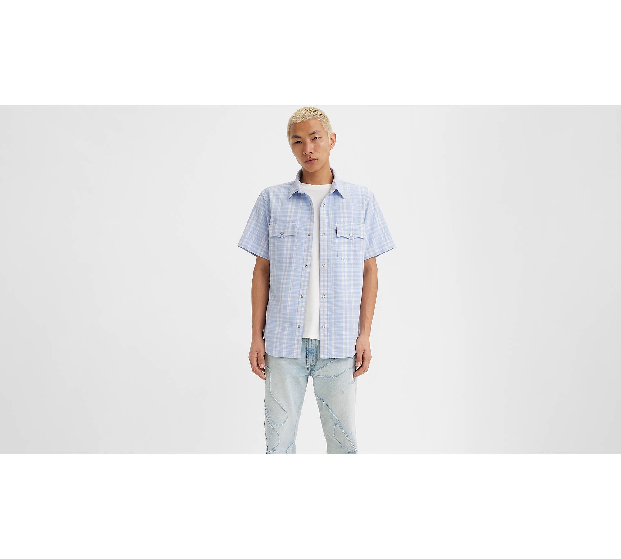 Short Sleeve Relaxed Fit Western Shirt - Light Wash | Levi's® US