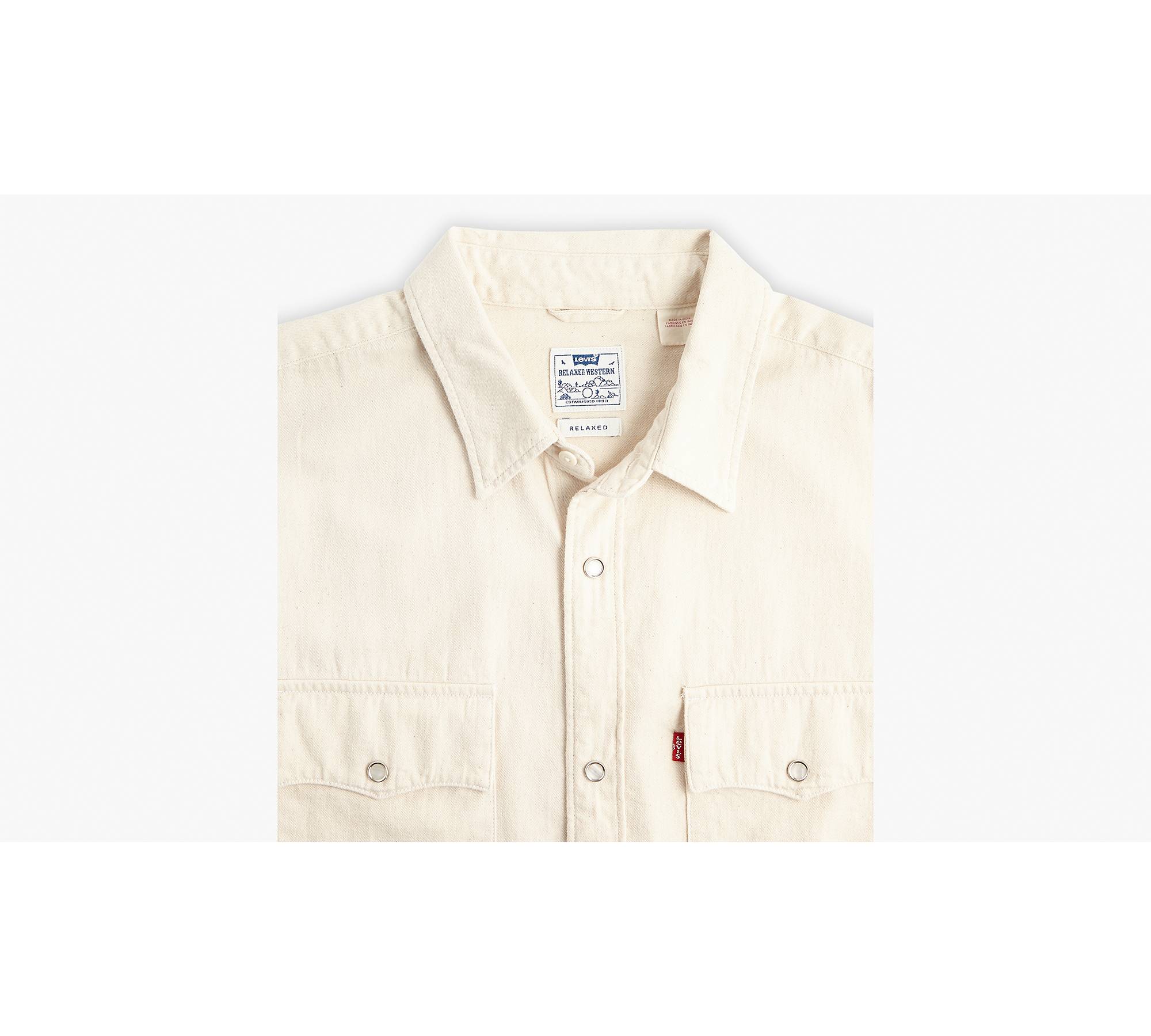 Relaxed Fit Western Shirt - White