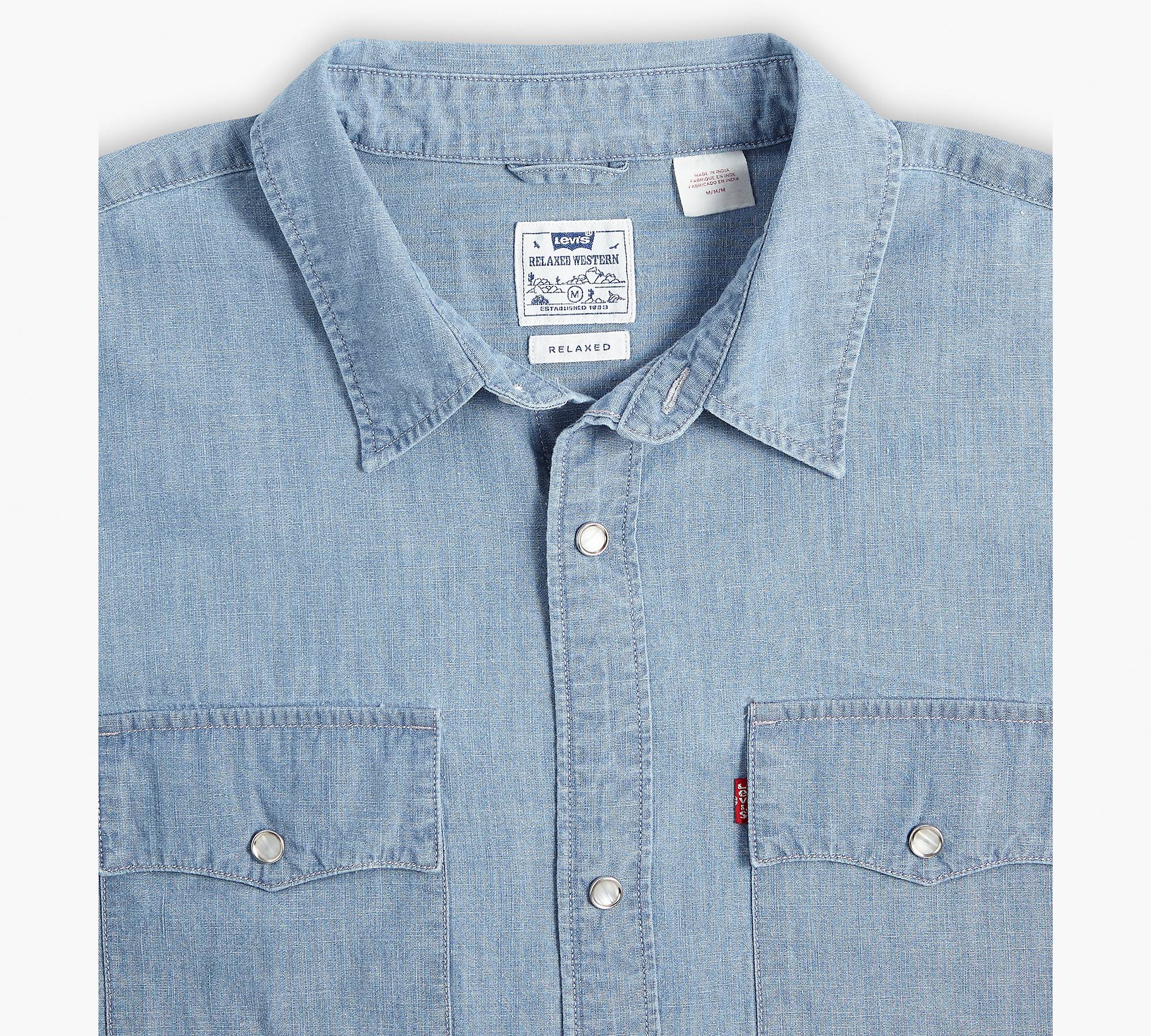 Short Sleeve Relaxed Fit Western Shirt - Blue | Levi's® GB