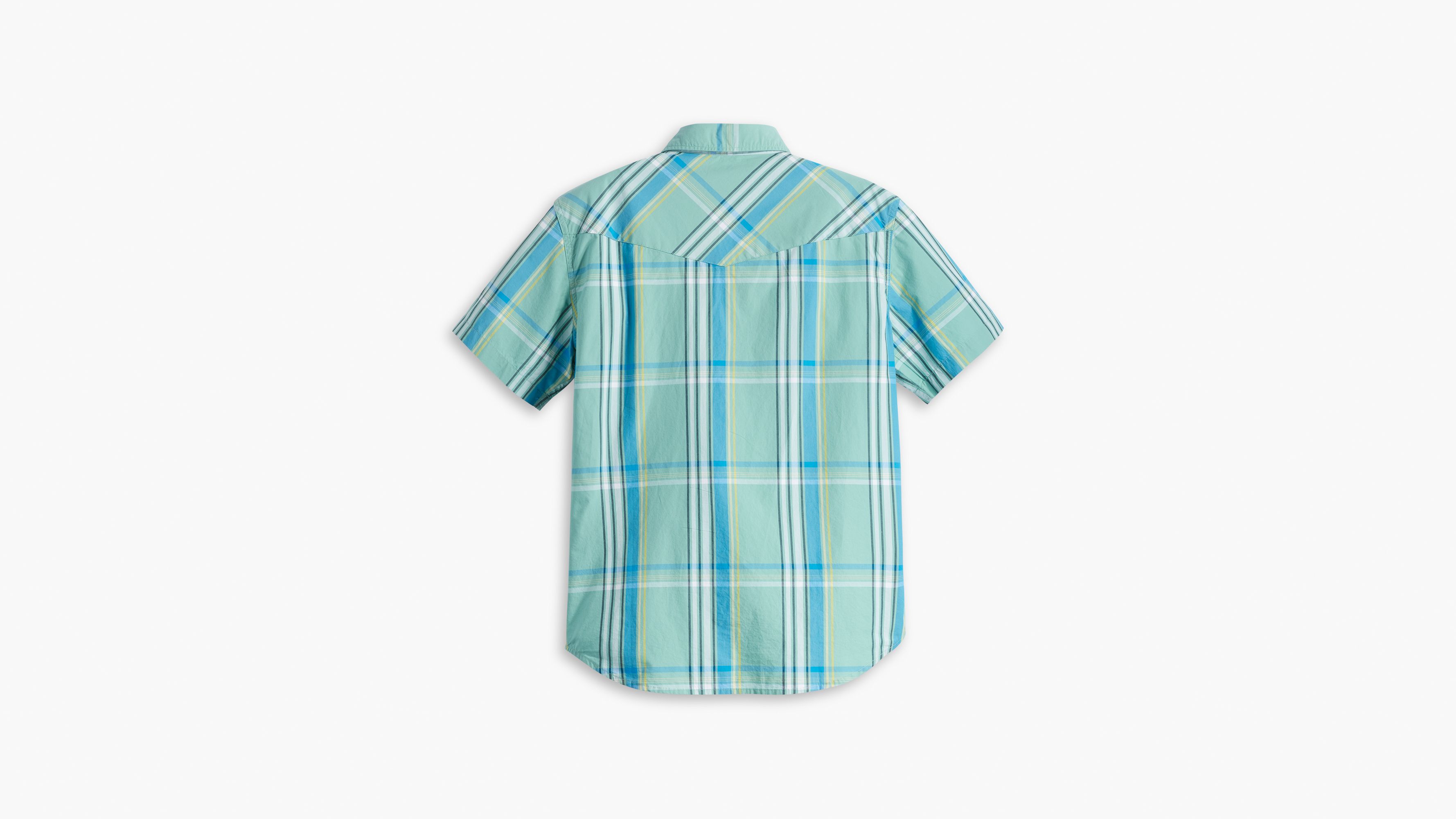 SS RELAXED FIT WESTERN WAAB PLAID WASABI 6