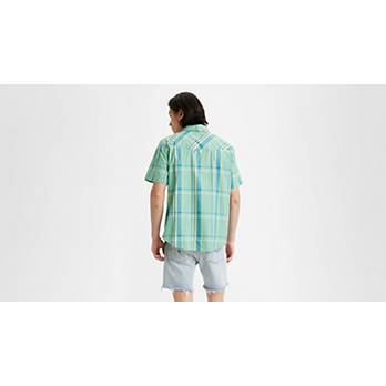 SS RELAXED FIT WESTERN WAAB PLAID WASABI 2