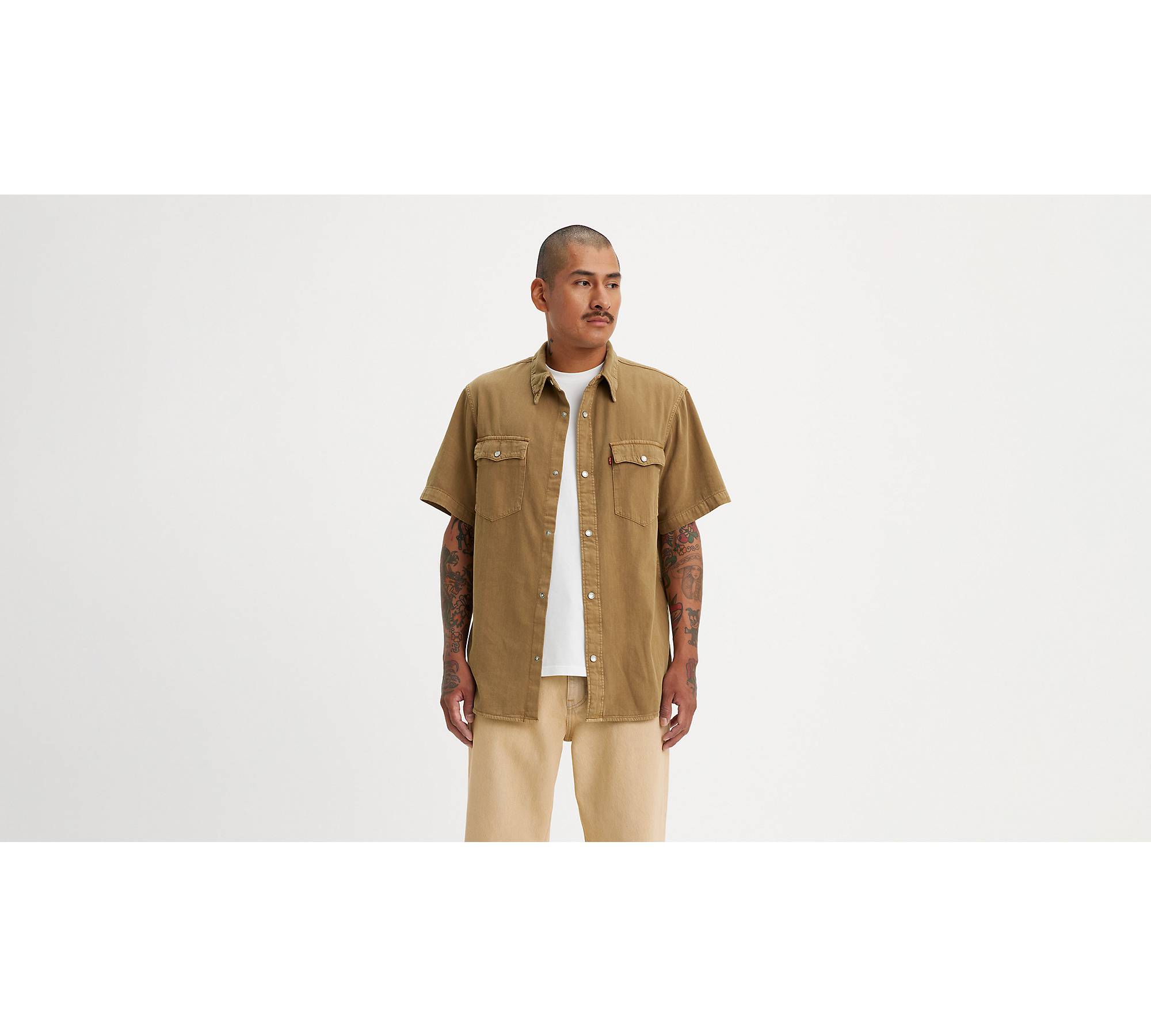Short Sleeve Relaxed Fit Western Shirt - Brown | Levi's® US