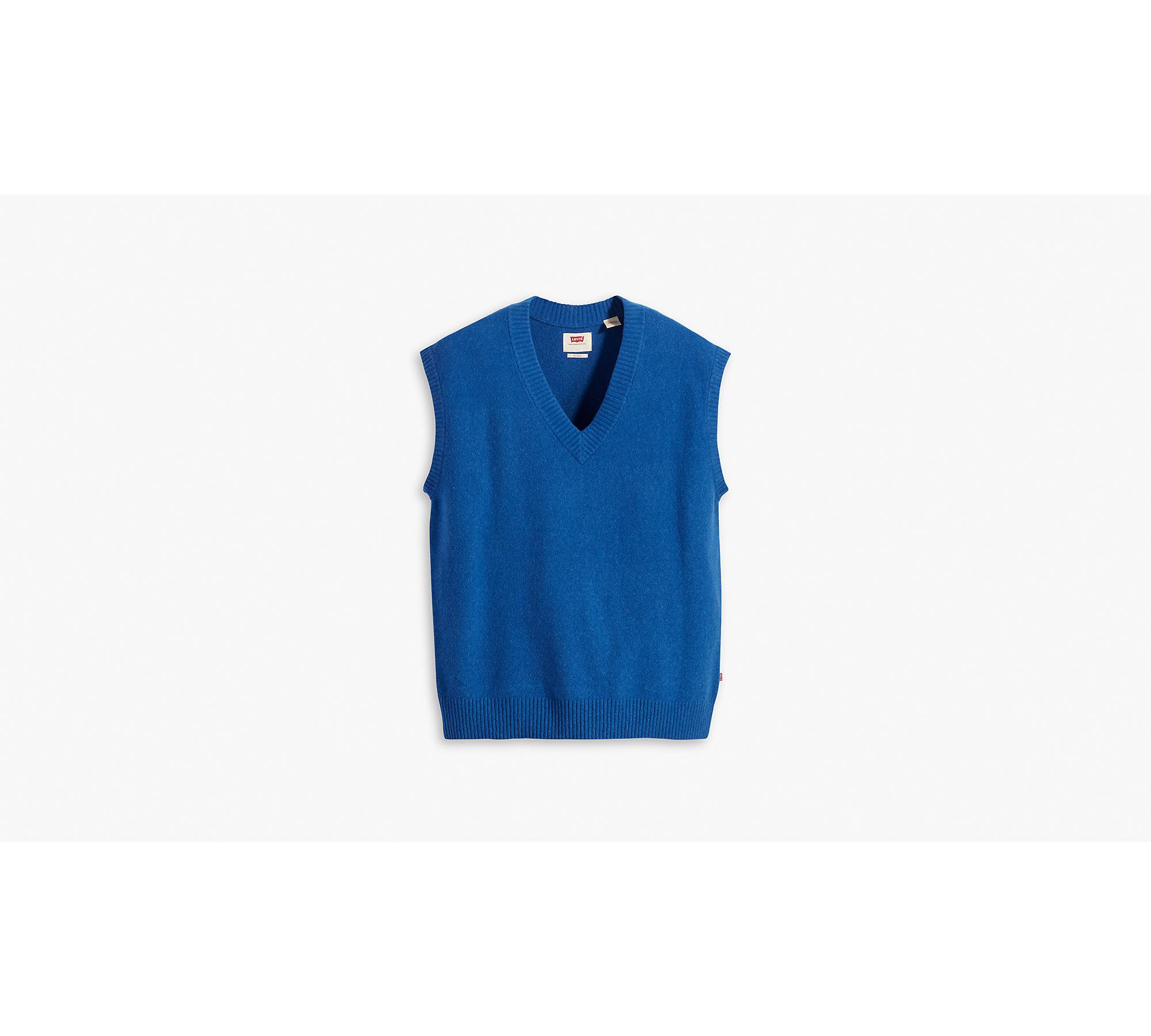 Loose Sweater Vest - Blue