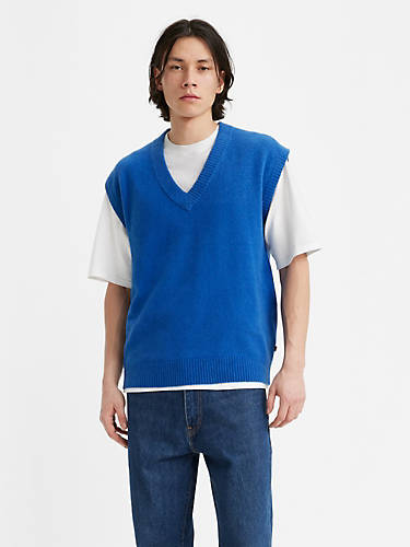 리바이스 Levi Loose Sweater Vest,Sodalite Blue - Blue