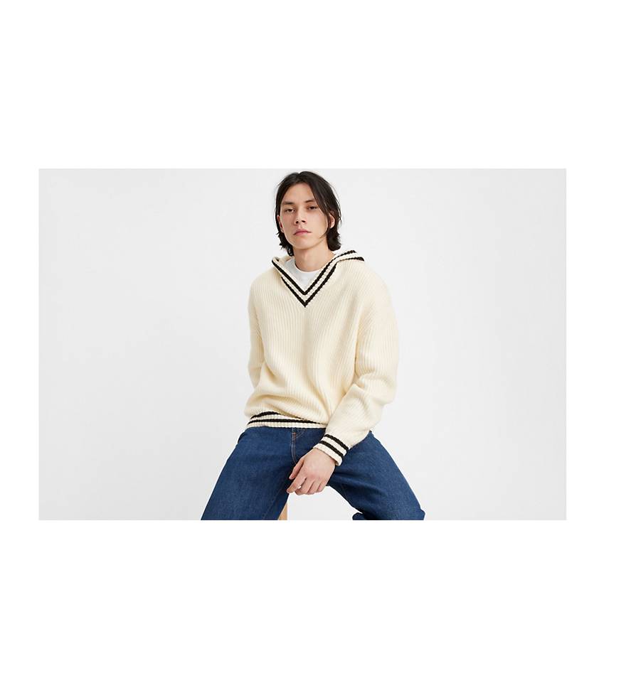 V-neck Hoodie Sweater - White | Levi's® US
