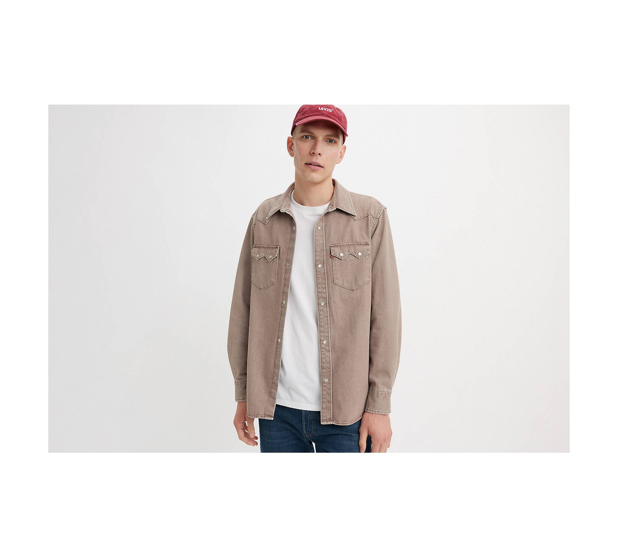 Sawtooth Relaxed Fit Western Shirt - Brown | Levi's® IE