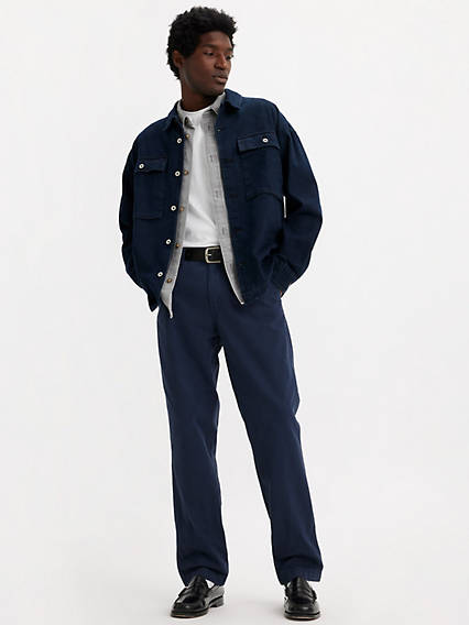 pantalon xx chino authentic straight bleu / navy blazer soft garment dye