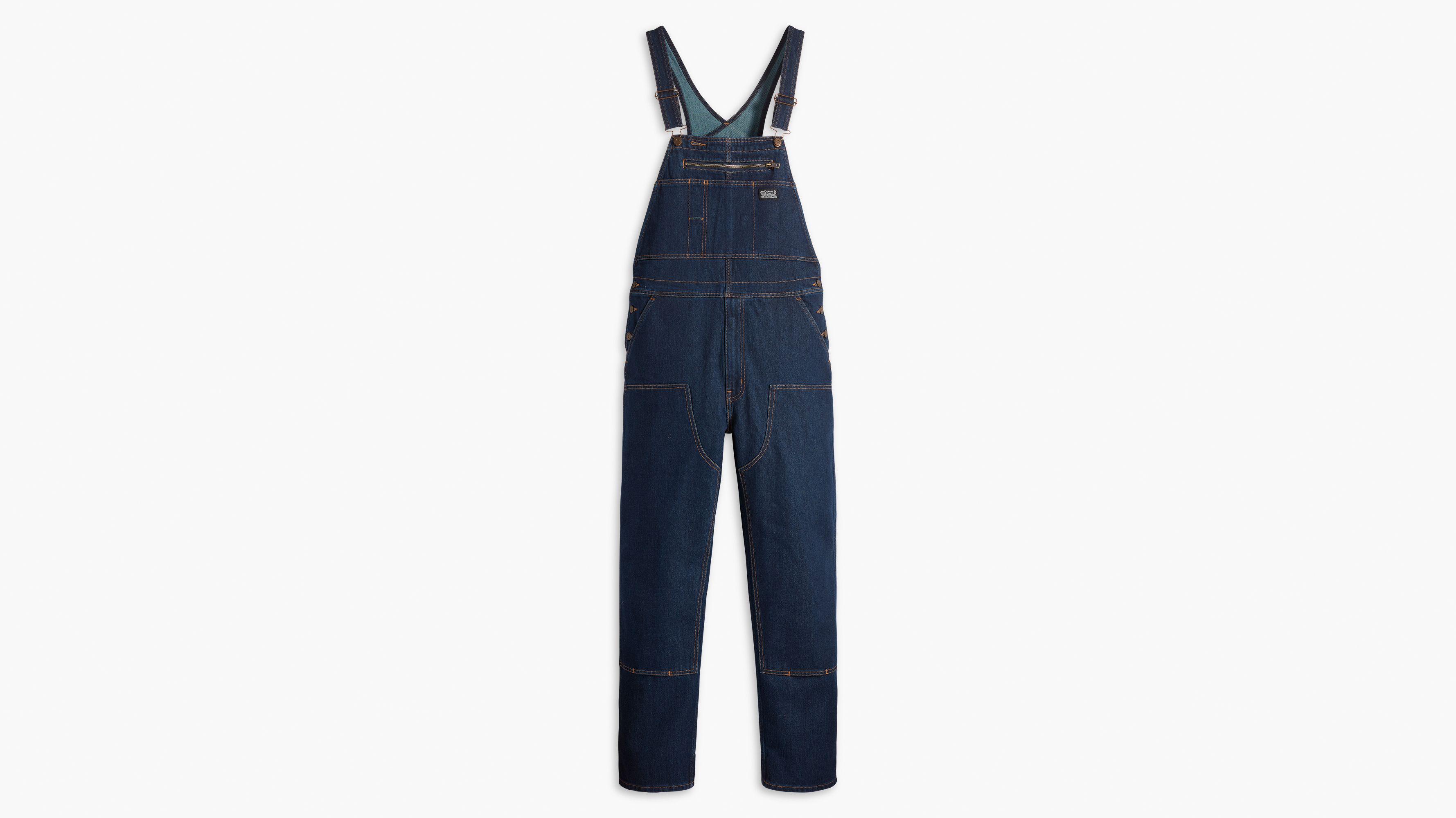 Mens jean bib sales overalls