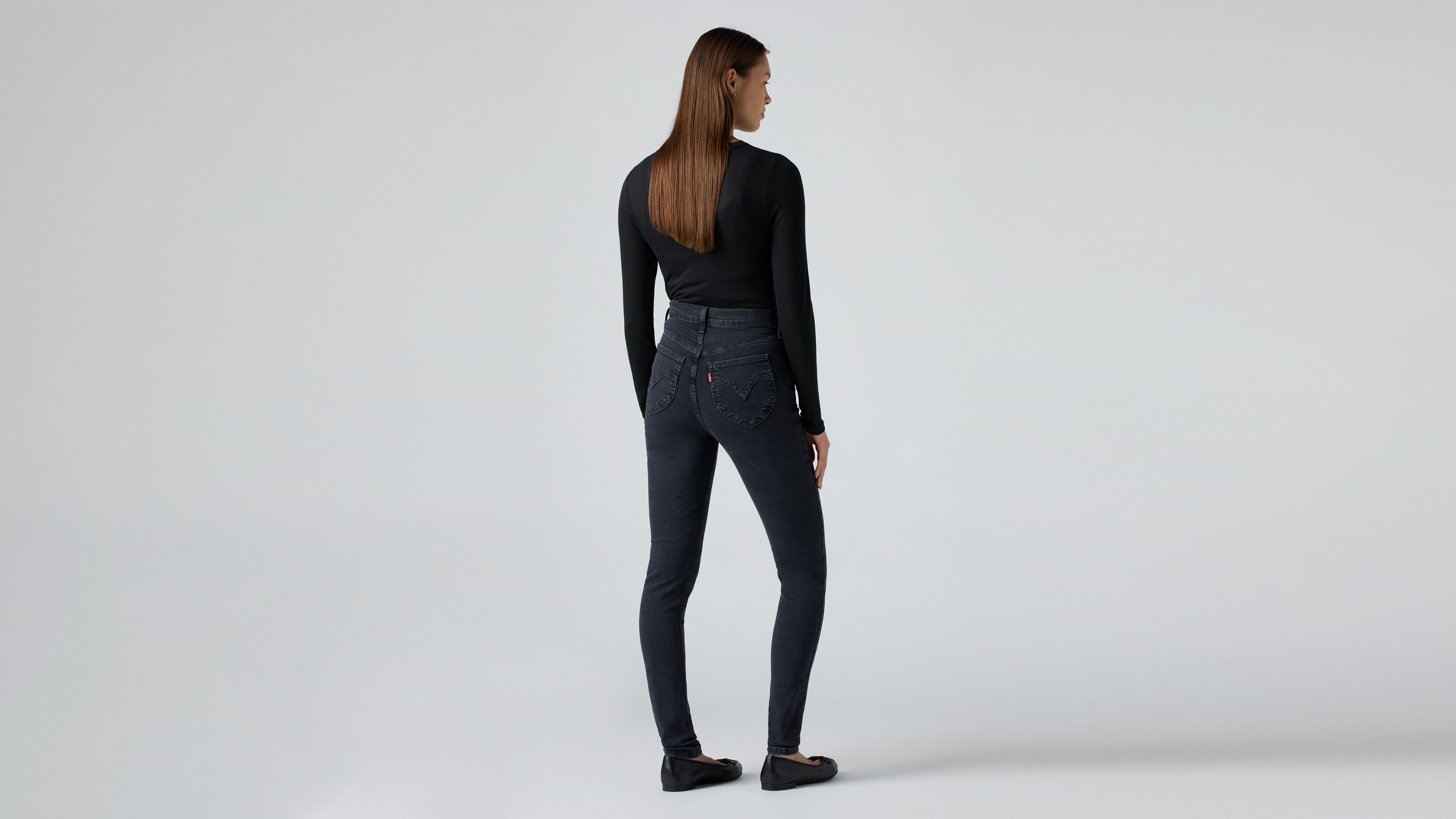 Dżinsy rurki retro z wysokim stanem 3