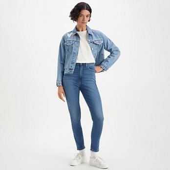 Jeans ceñidos retro de tiro alto 1