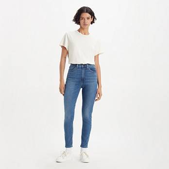 Retro Skinny Jeans mit hohem Bund 5