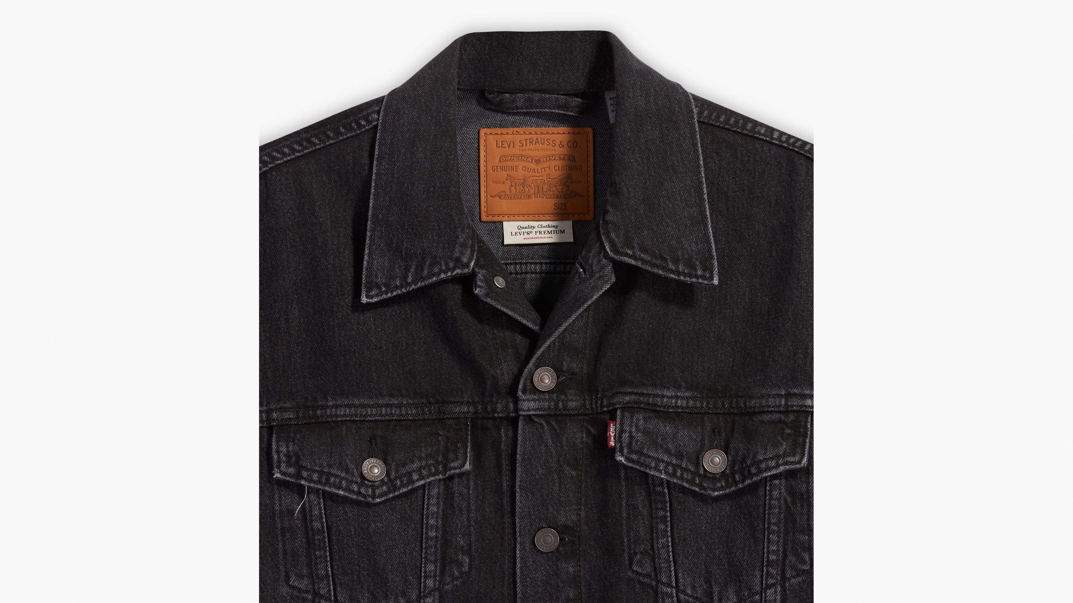 Mens black best sale levi trucker jacket