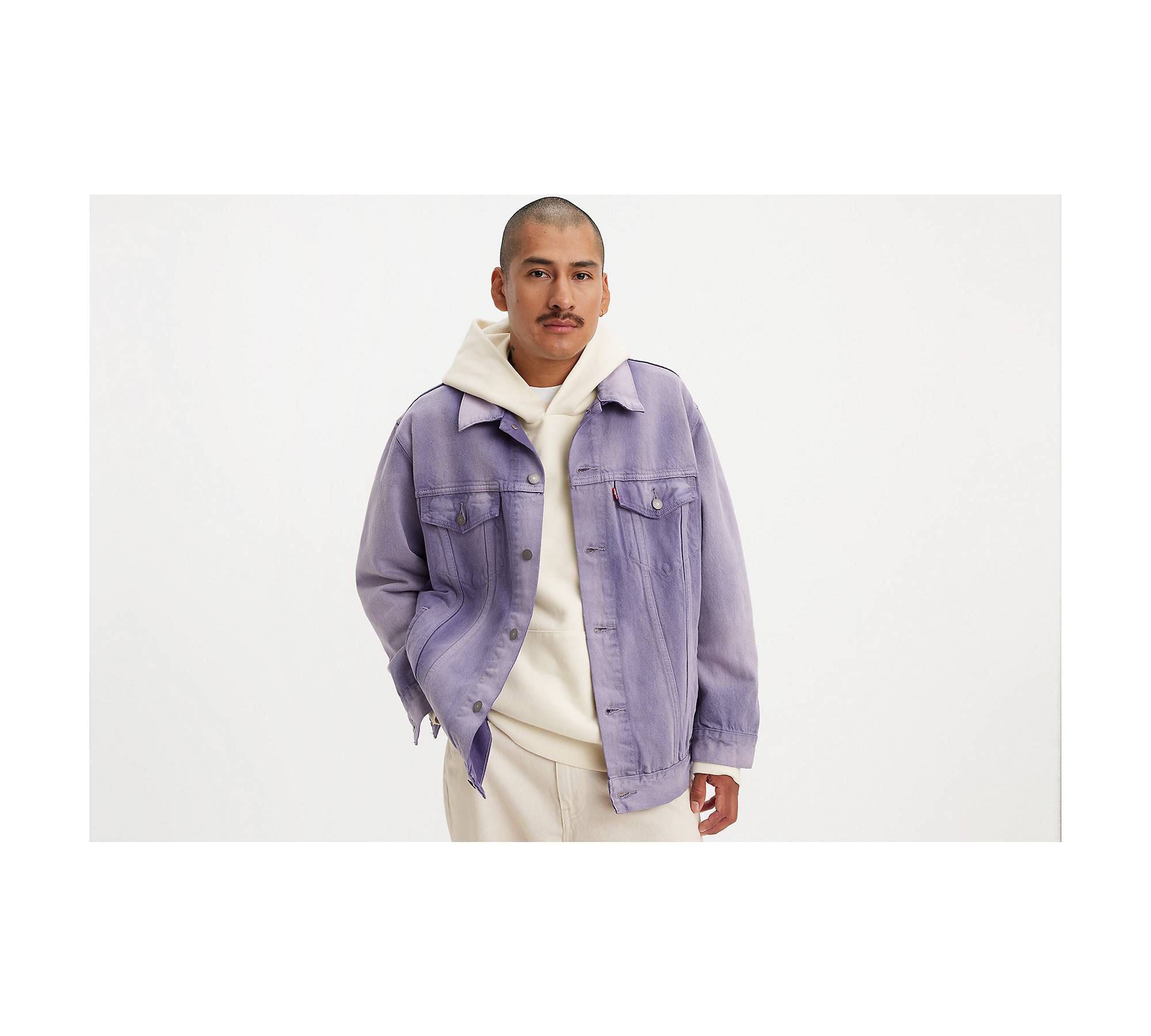 Levi's Relaxed Fit Trucker Jacket - Men's - Purple Garment Dye M