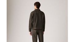 Relaxed Fit Trucker Jacket — Brown Wood Coated - Brown 3