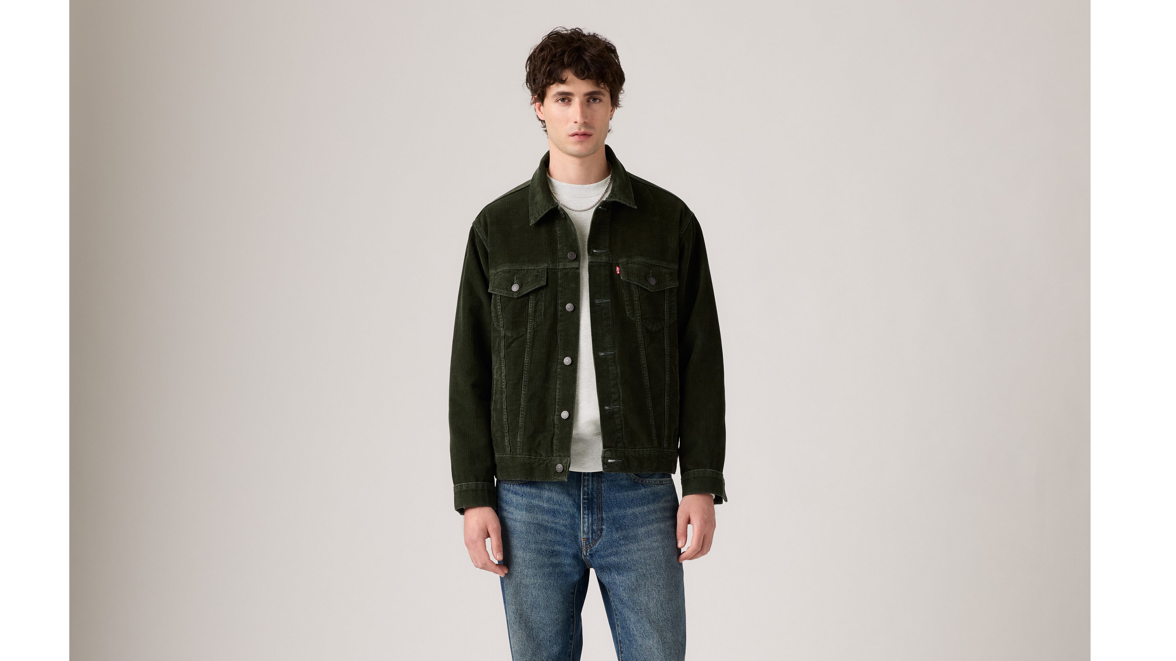 Giacca Trucker comoda in velluto a coste 12