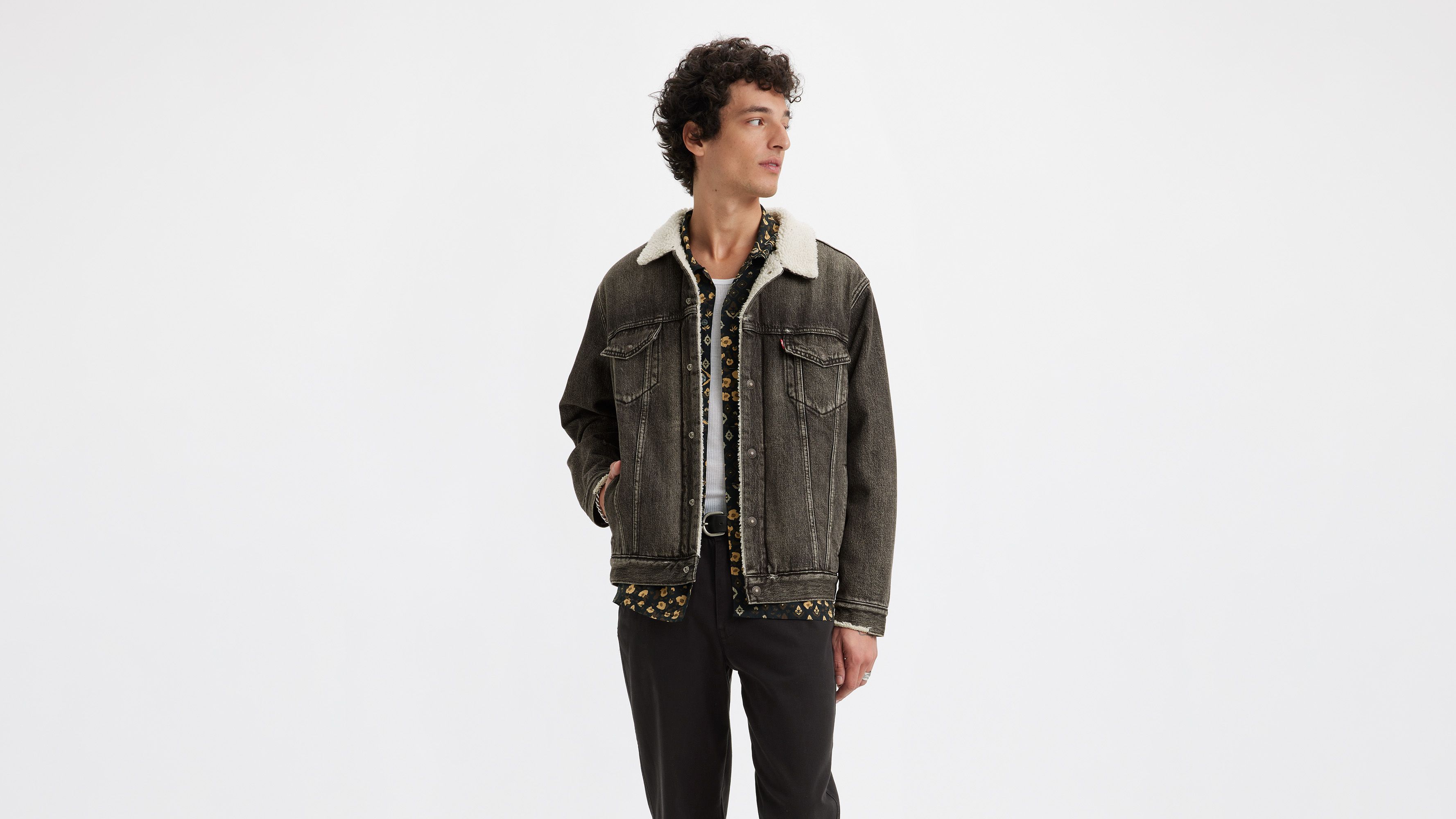 Relaxed Fit Sherpa Trucker Jacket 1