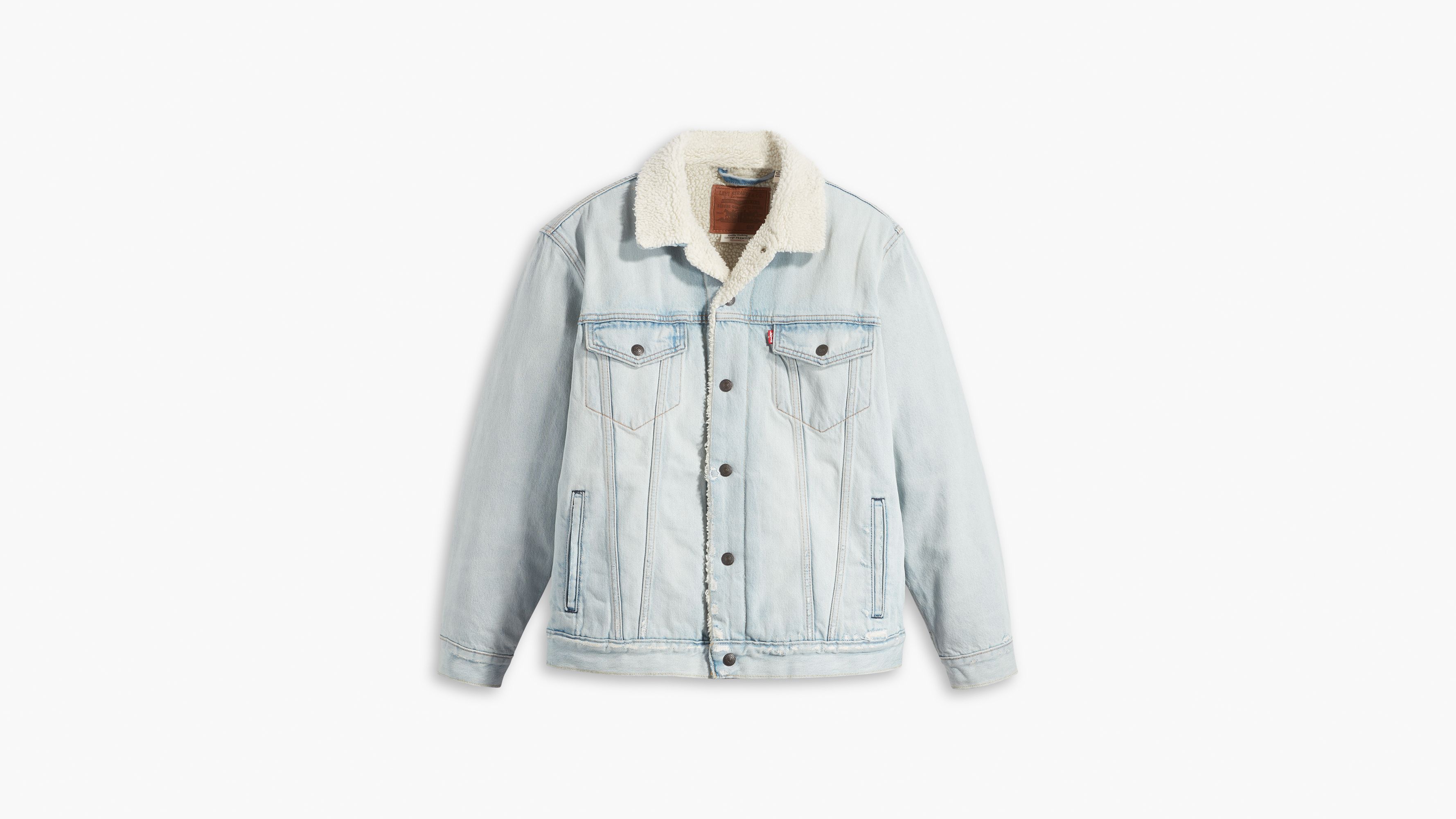 Relaxed Fit Sherpa Trucker Jacket - Light Wash | Levi's® CA