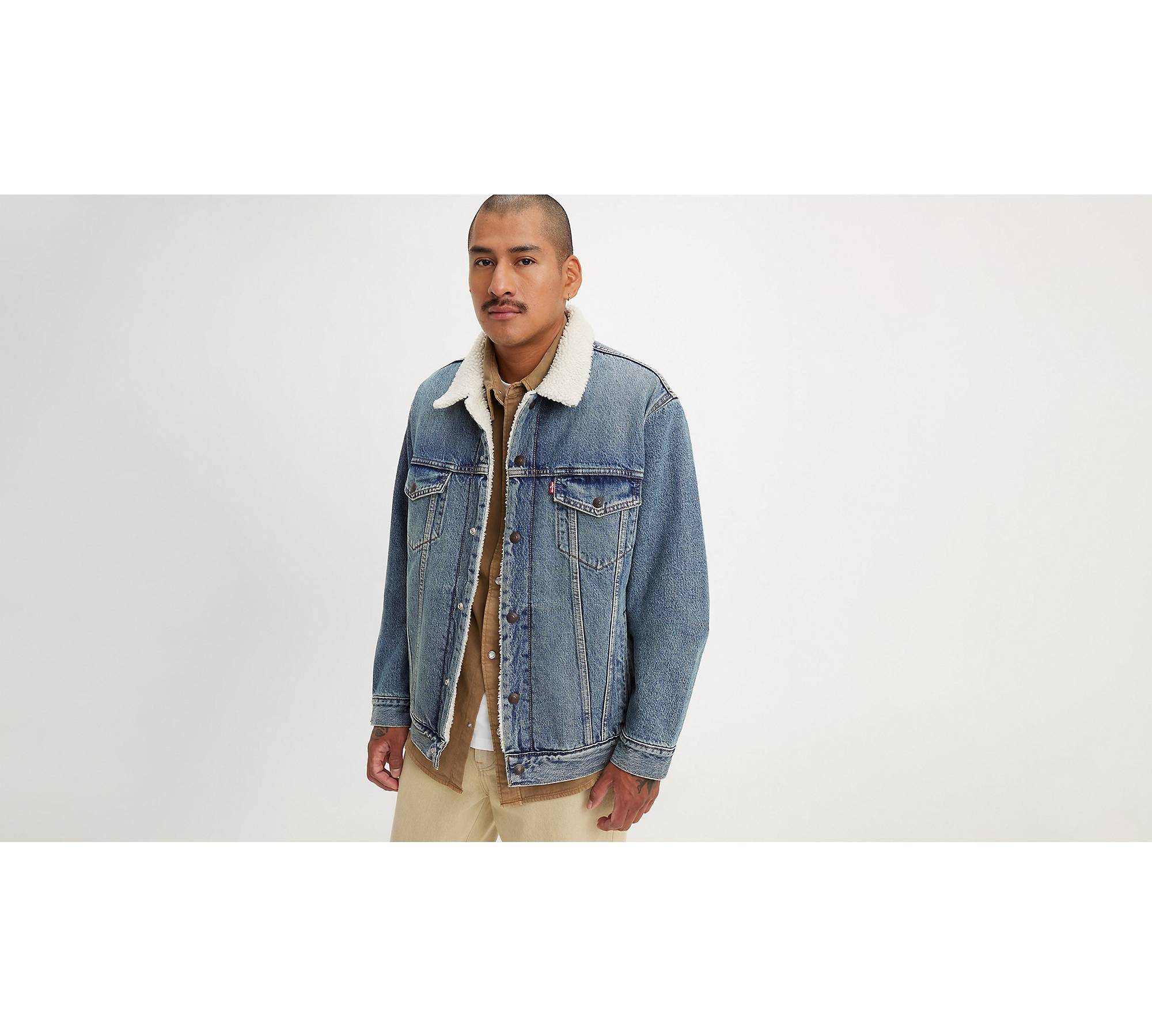Relaxed Fit Sherpa Trucker Jacket - Medium Wash | Levi's® US