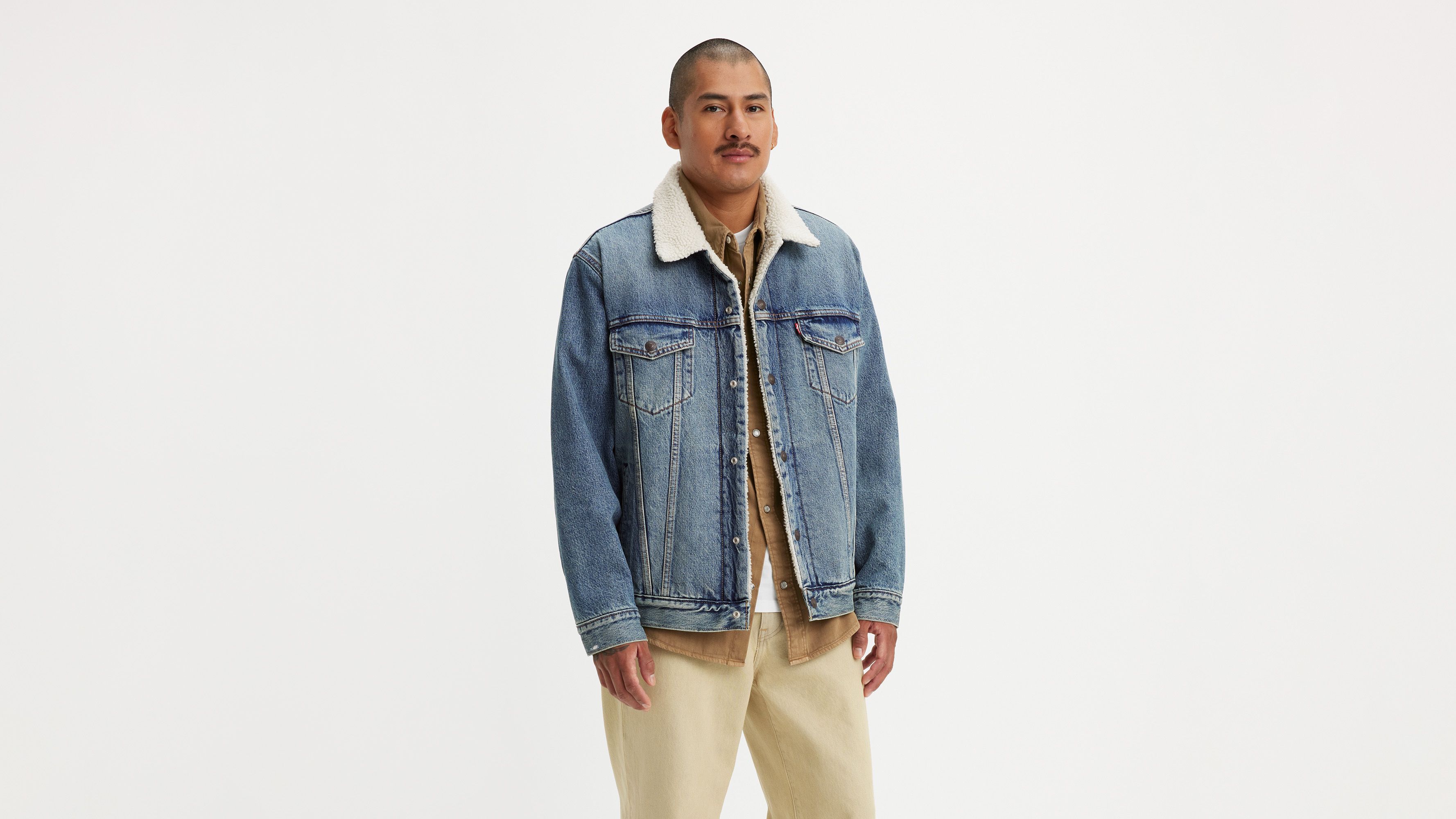 Relaxed Fit Sherpa Trucker Jacket