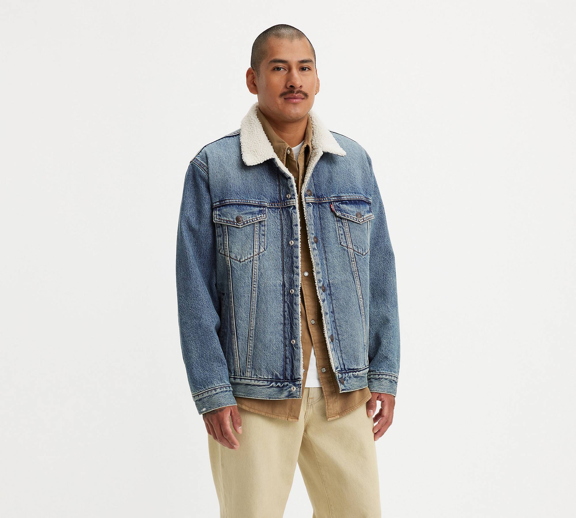 Relaxed Fit Sherpa Trucker Jacket - Medium Wash | Levi's® US