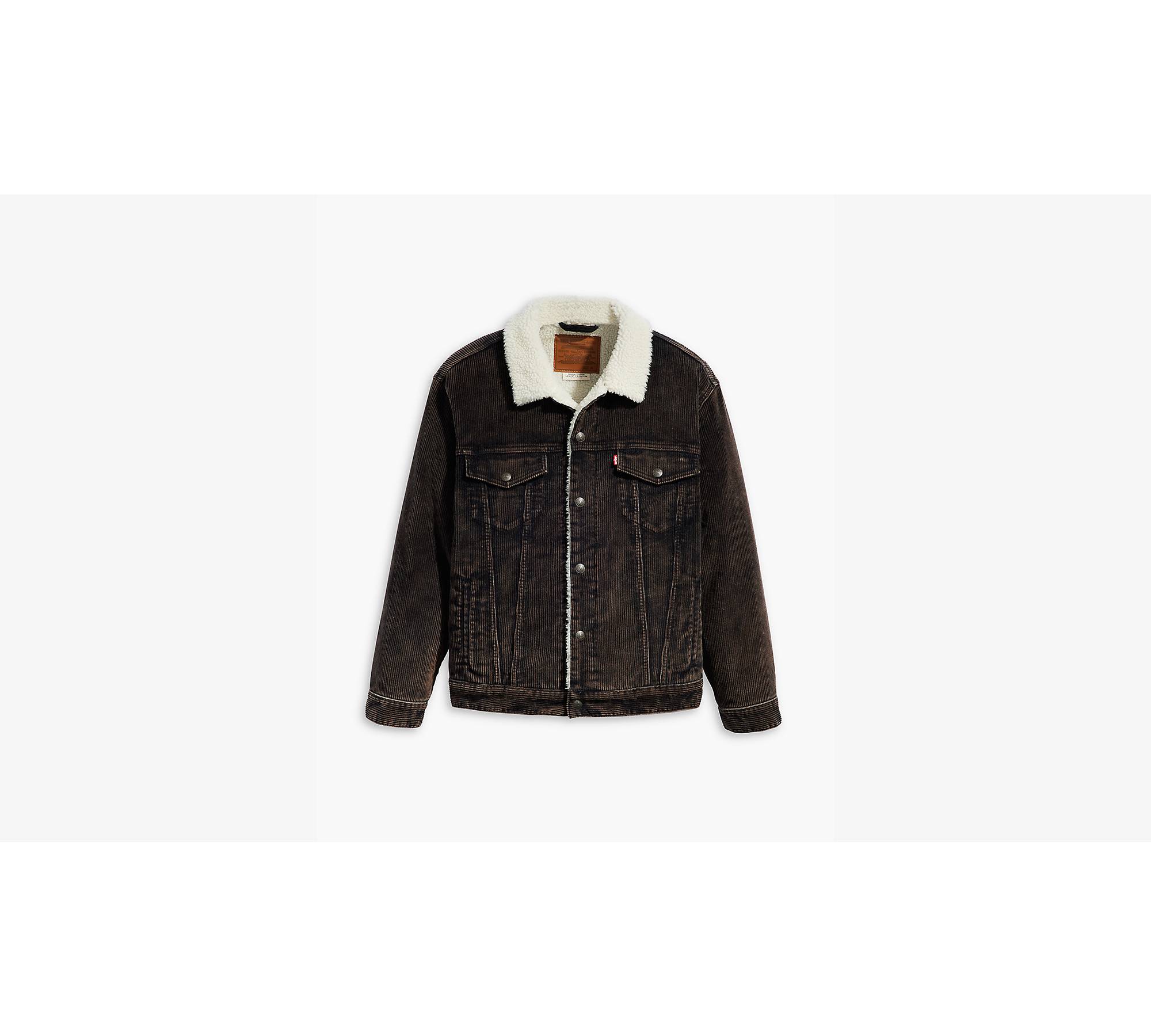 Relaxed Fit Corduroy Sherpa Trucker Jacket - Brown | Levi's® US