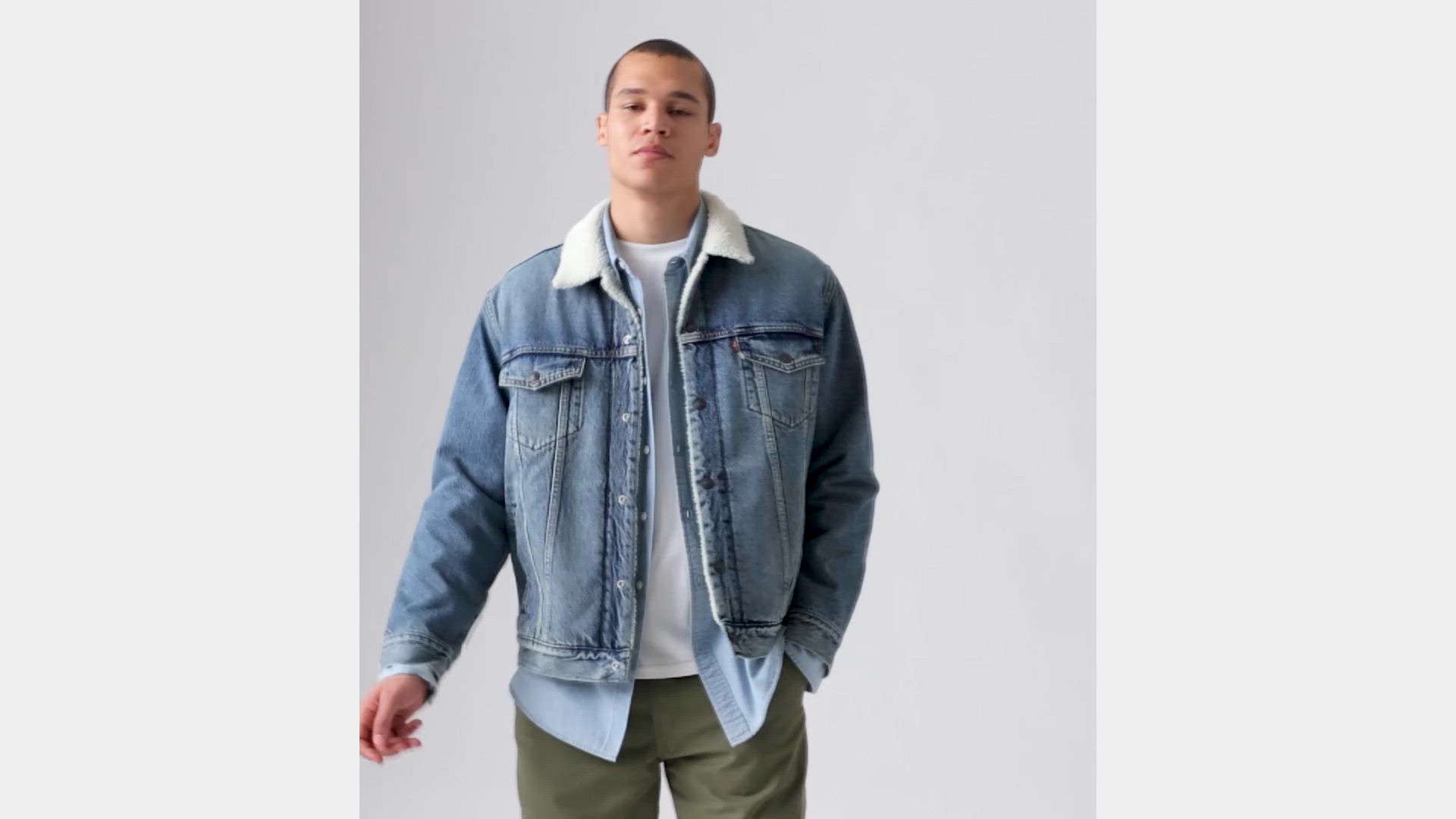 Relaxed Fit Sherpa Trucker Jacket 1