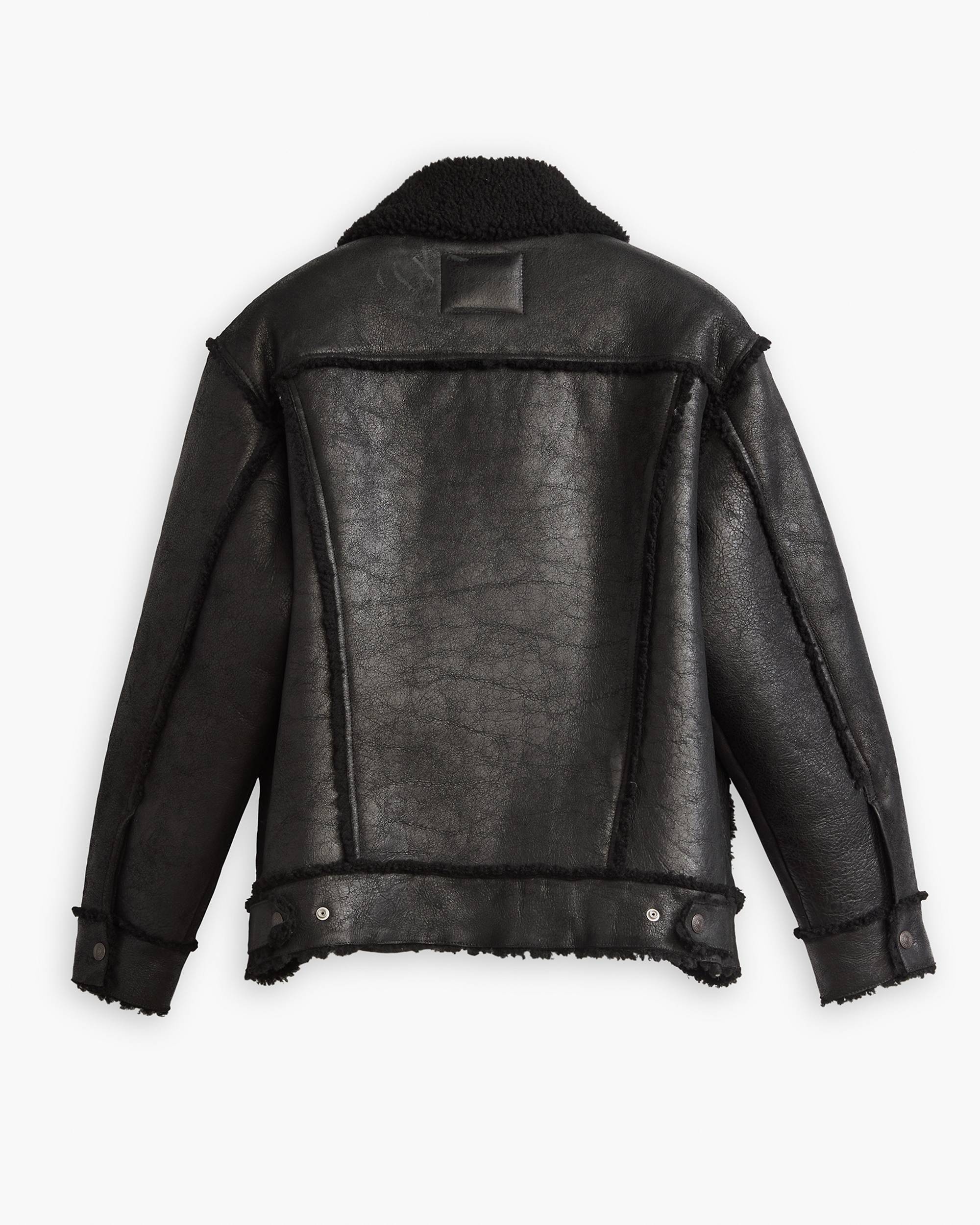 Shearling Olympia Trucker Jacket - Black | Levi's® DE Shearling Olympia Trucker Jacket - Black | Levi's® DE