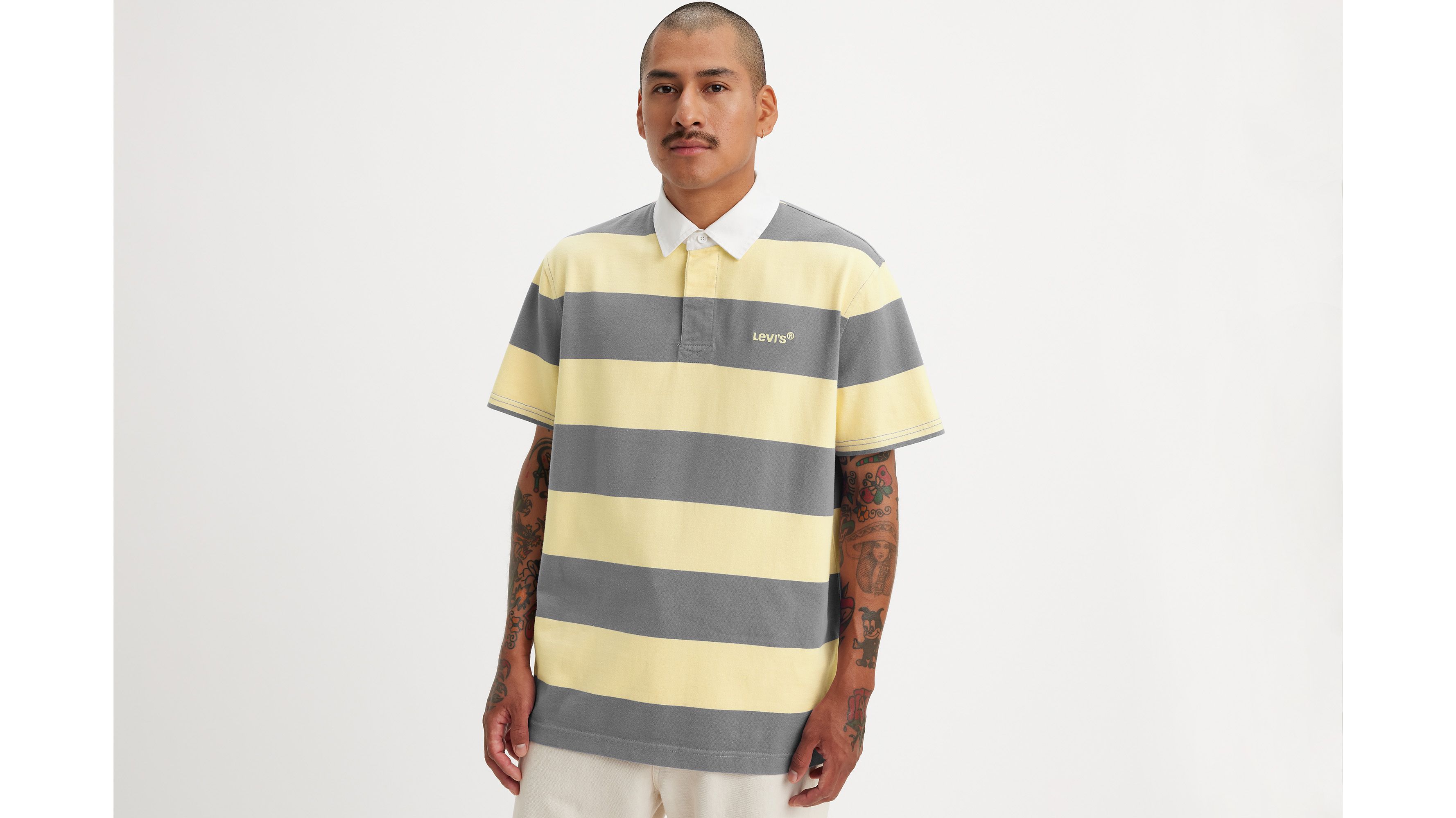 Rugby clearance stripe polo