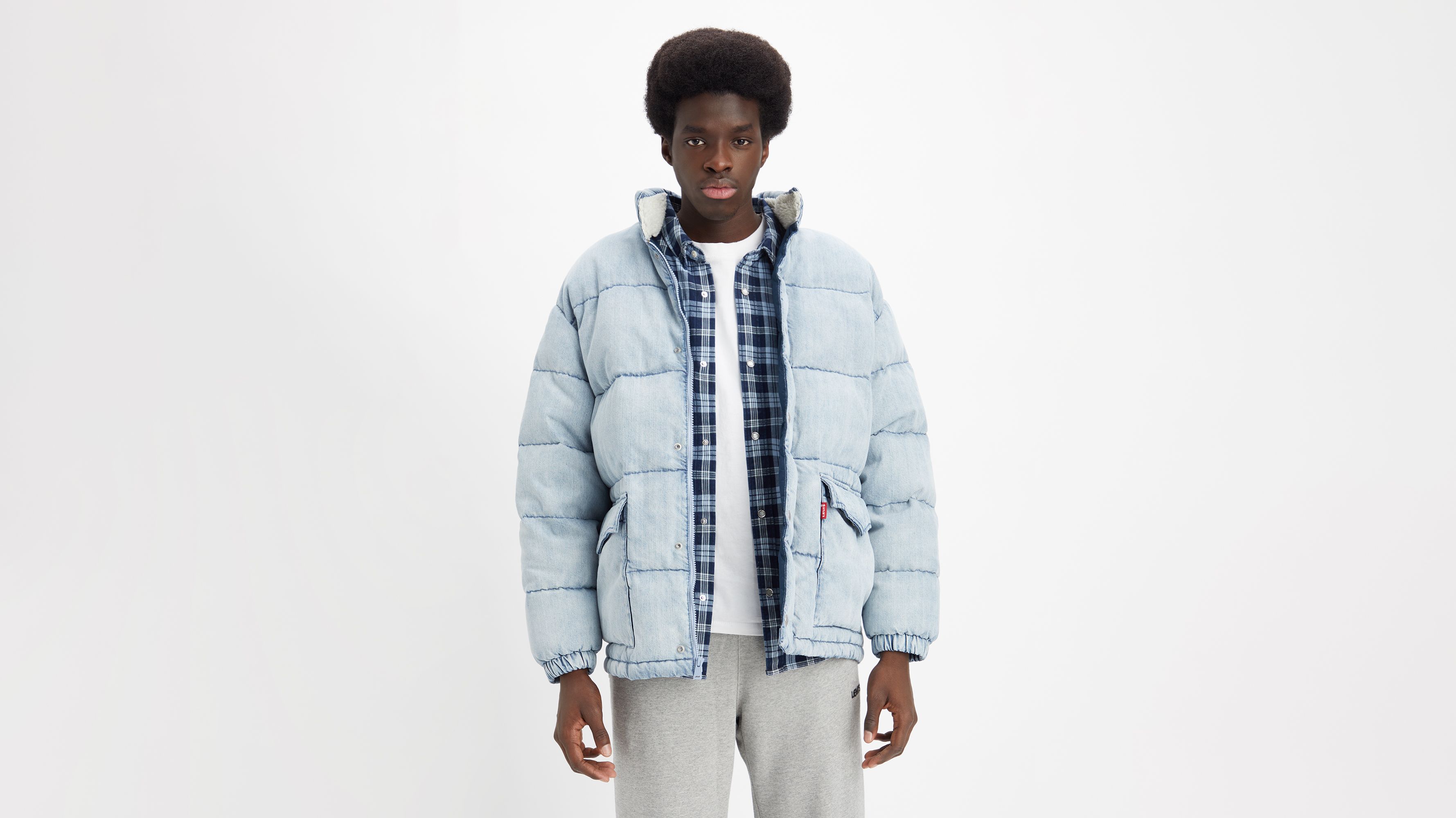 Western Super Puffer Jacket - Blue