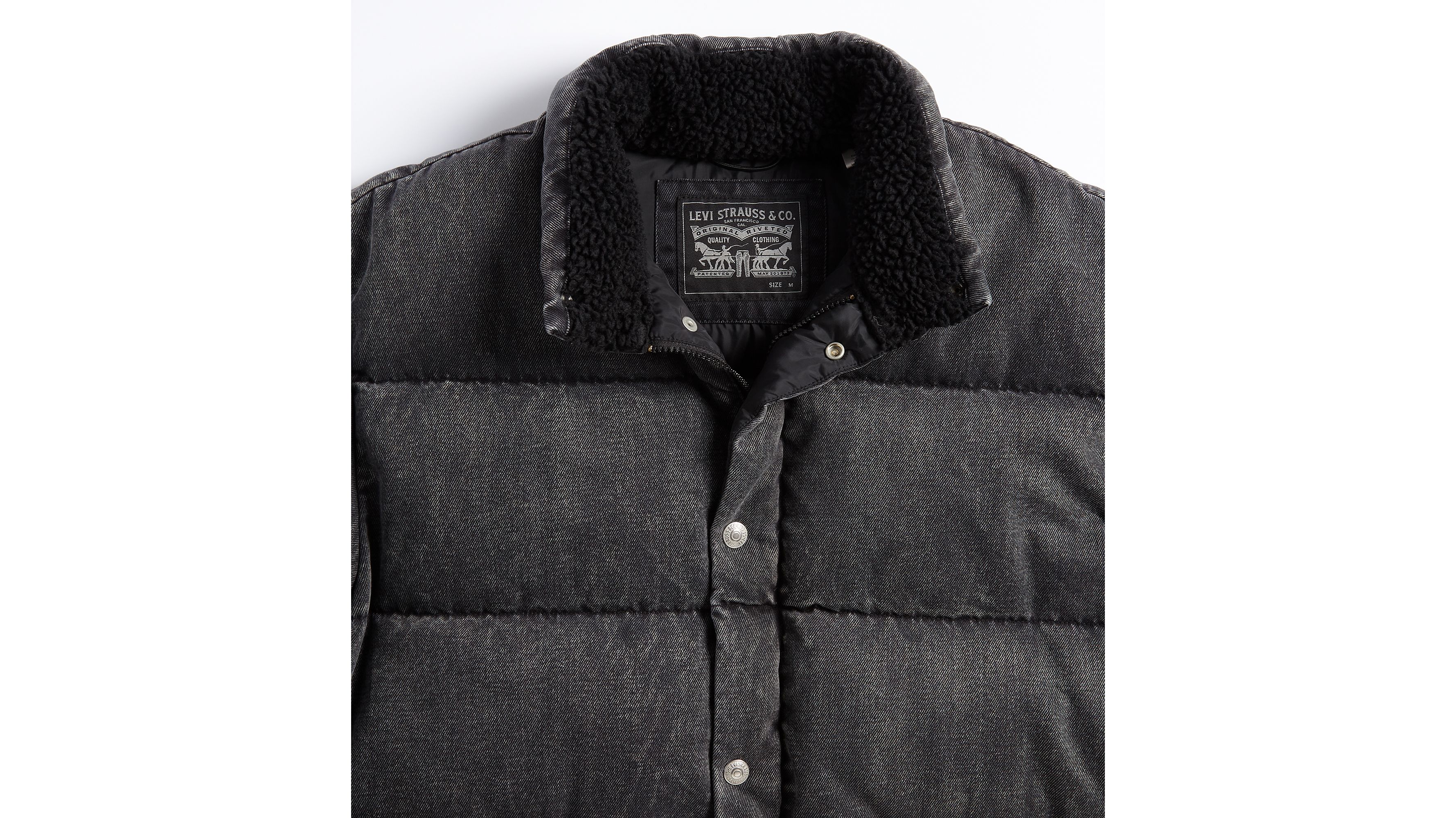 Denim Super Puffer Jacket - Dark Wash