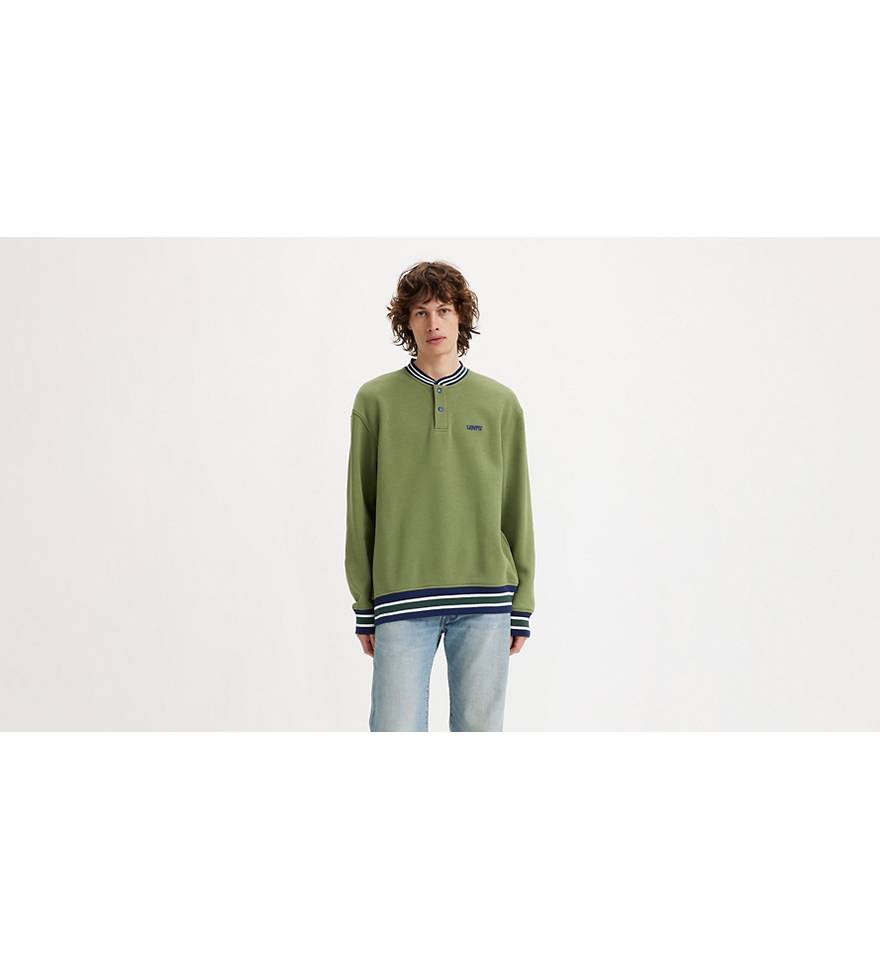 Snap Crewneck Sweatshirt - Green | Levi's® KZ