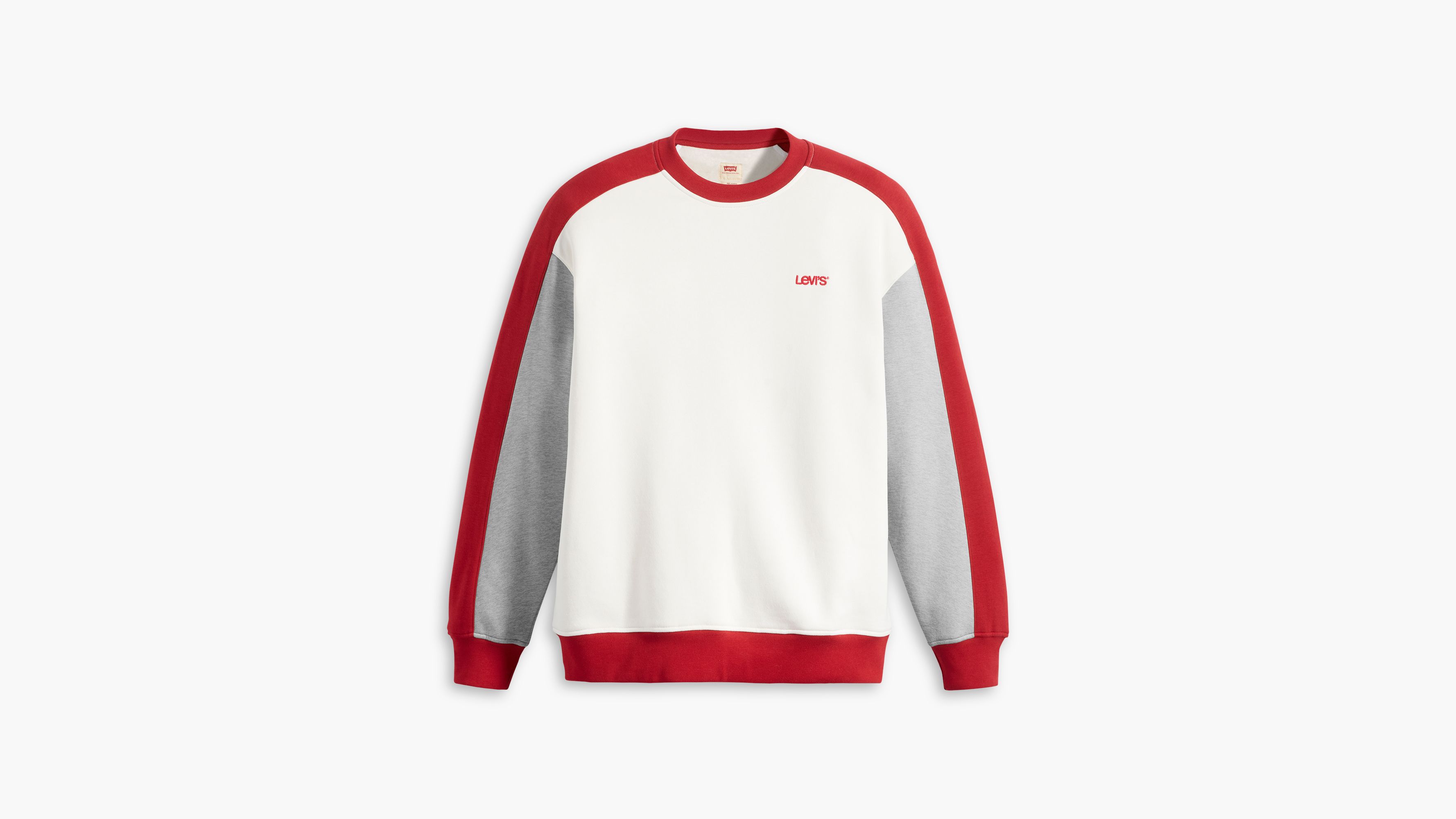 Levi's Colorblocked Crewneck Sweatshirt In Flip Blocking Egret