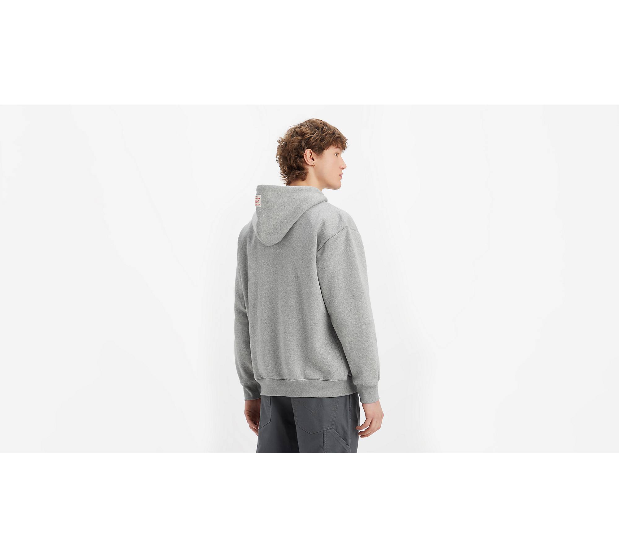 Workwear Zip-up Hoodie Sweatshirt - Grey
