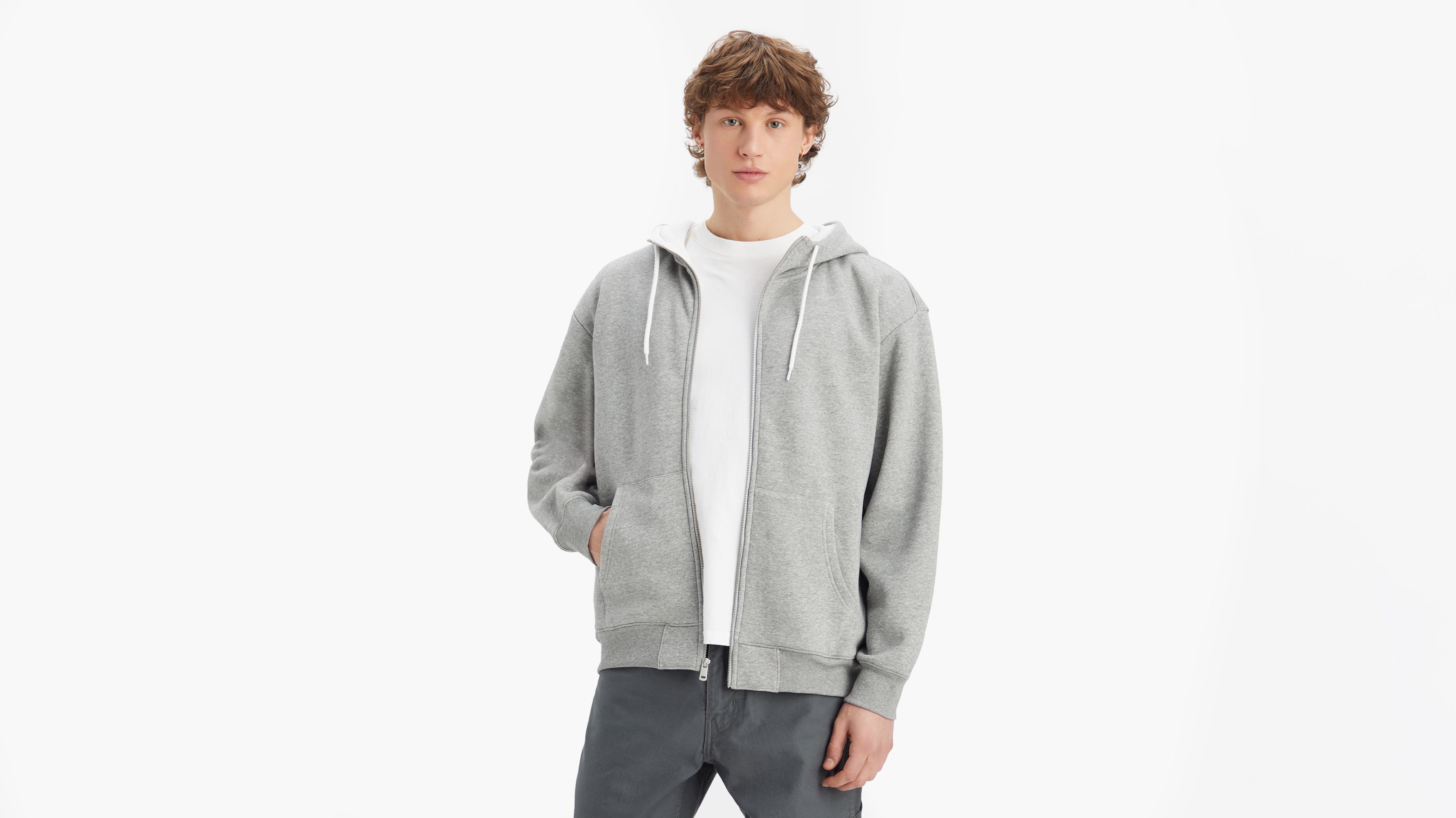 Workwear Zip-up Hoodie Sweatshirt - Grey | Levi's® US