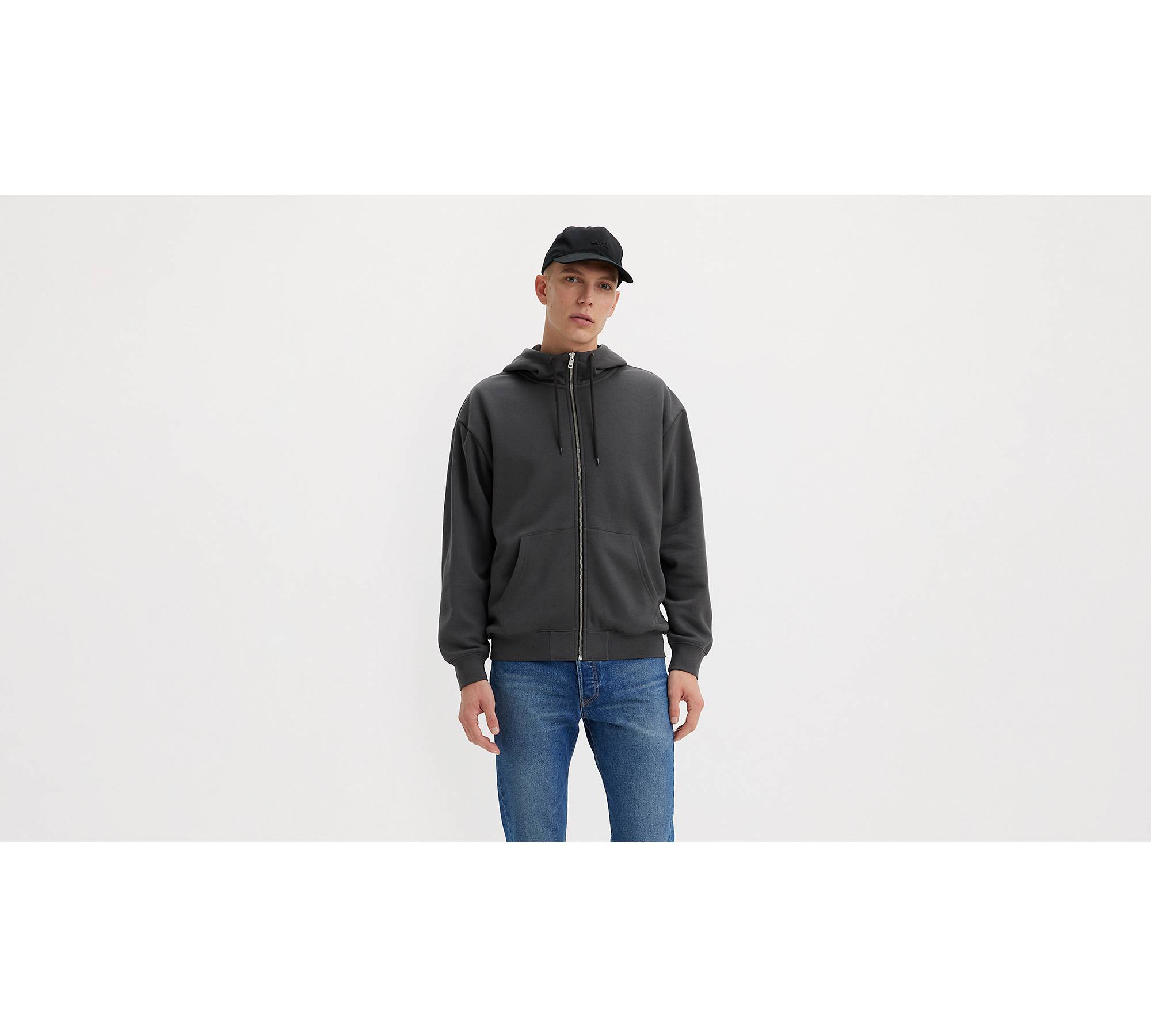 Workwear Zip-up Hoodie Sweatshirt - Black | Levi's® US