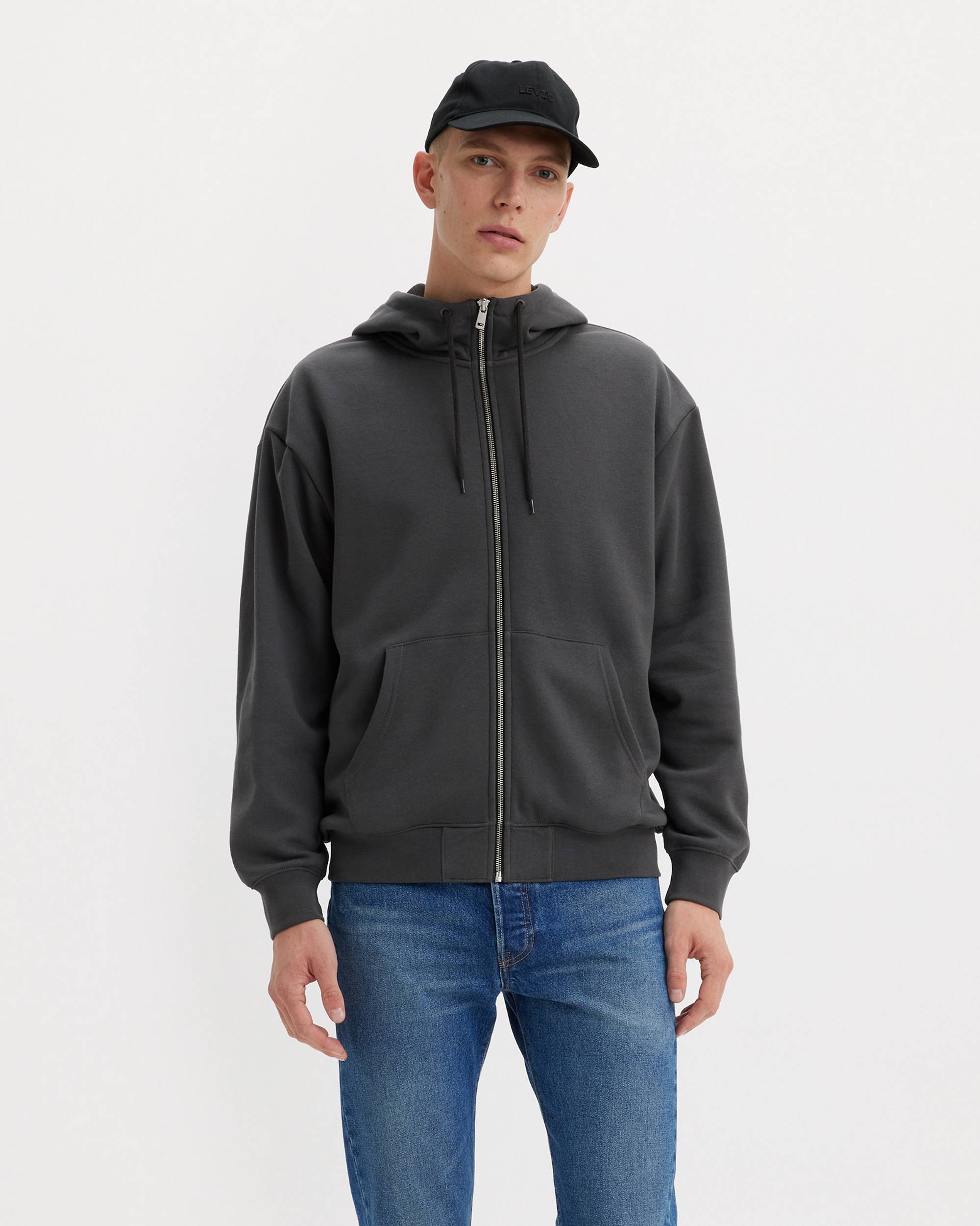 Workwear Zip-up Hoodie Sweatshirt - Black | Levi's® US Workwear Zip-up Hoodie Sweatshirt - Black | Levi's® US
