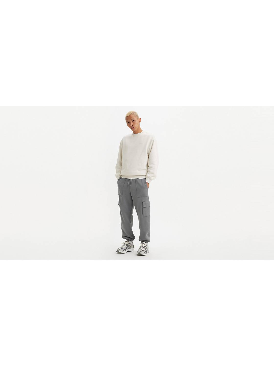 Men's Jogger Sweatpants Slim Fit Nylon Stretch Athletic Pants - Grey / S