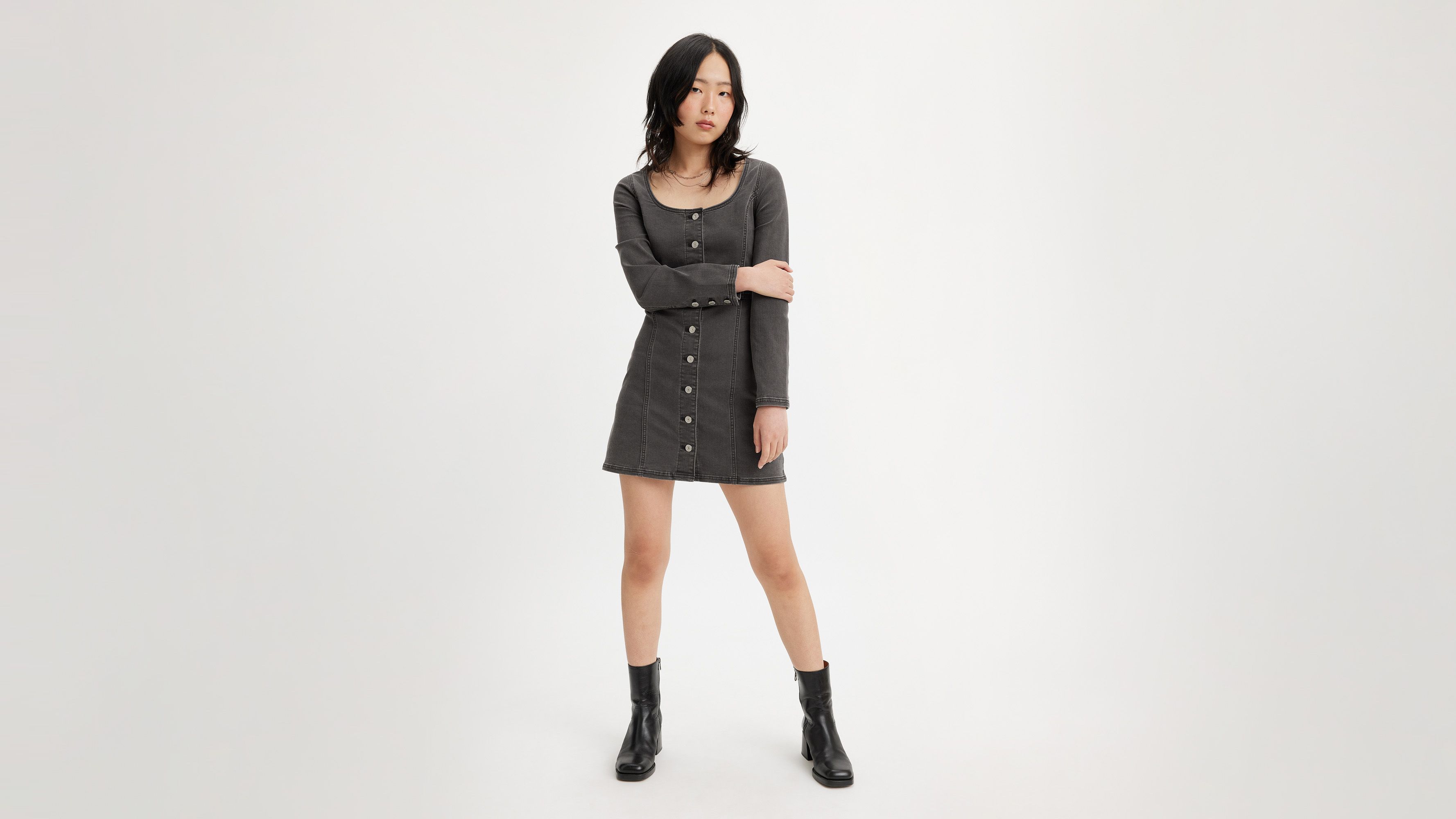 正規品bibiy DORIAN JACKET DRESS Evelyn denim shirt dress in blue - Veronica Beard | Mytheresa