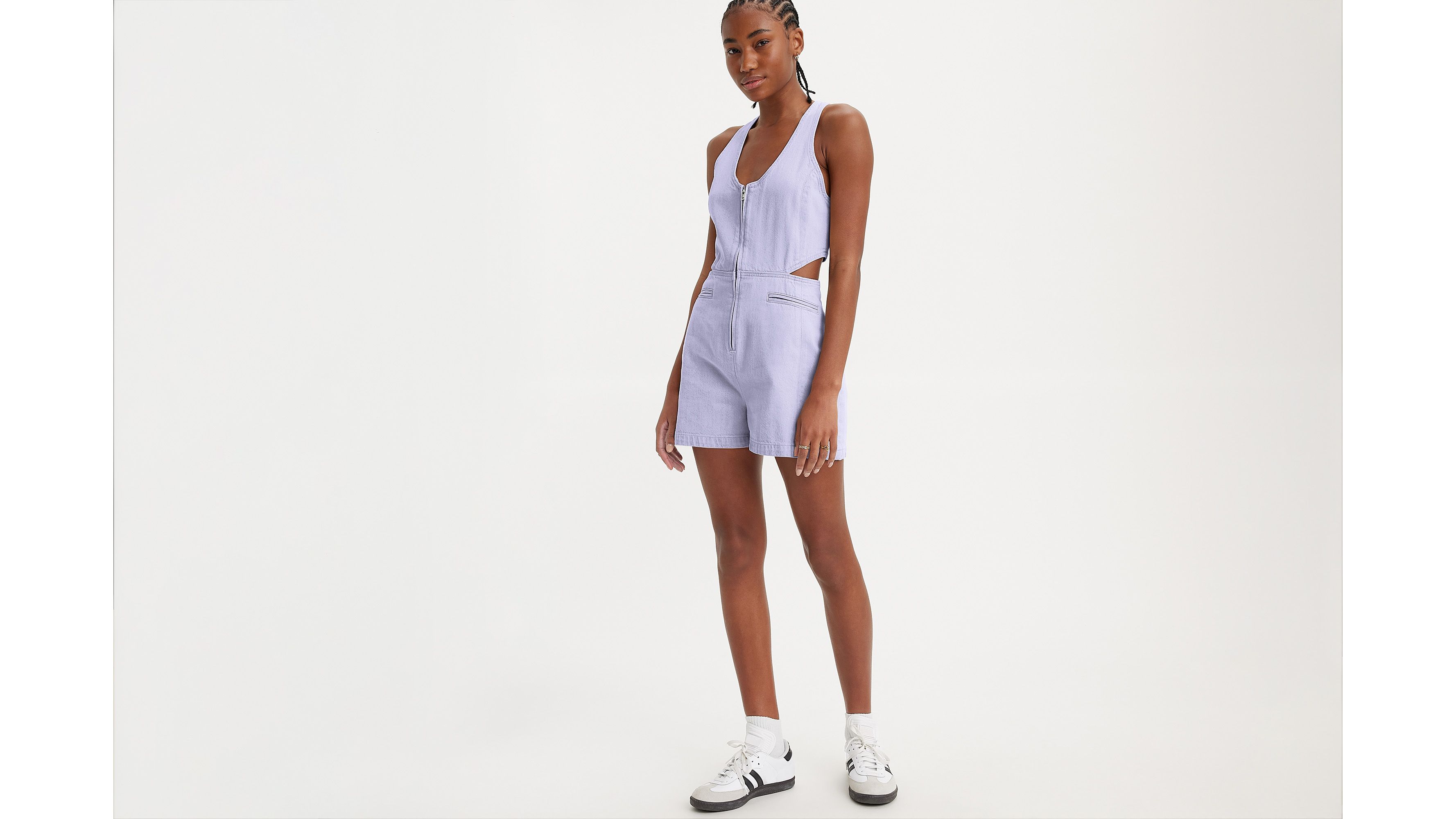 Athletic Cut Out Romper White – Truly Yours
