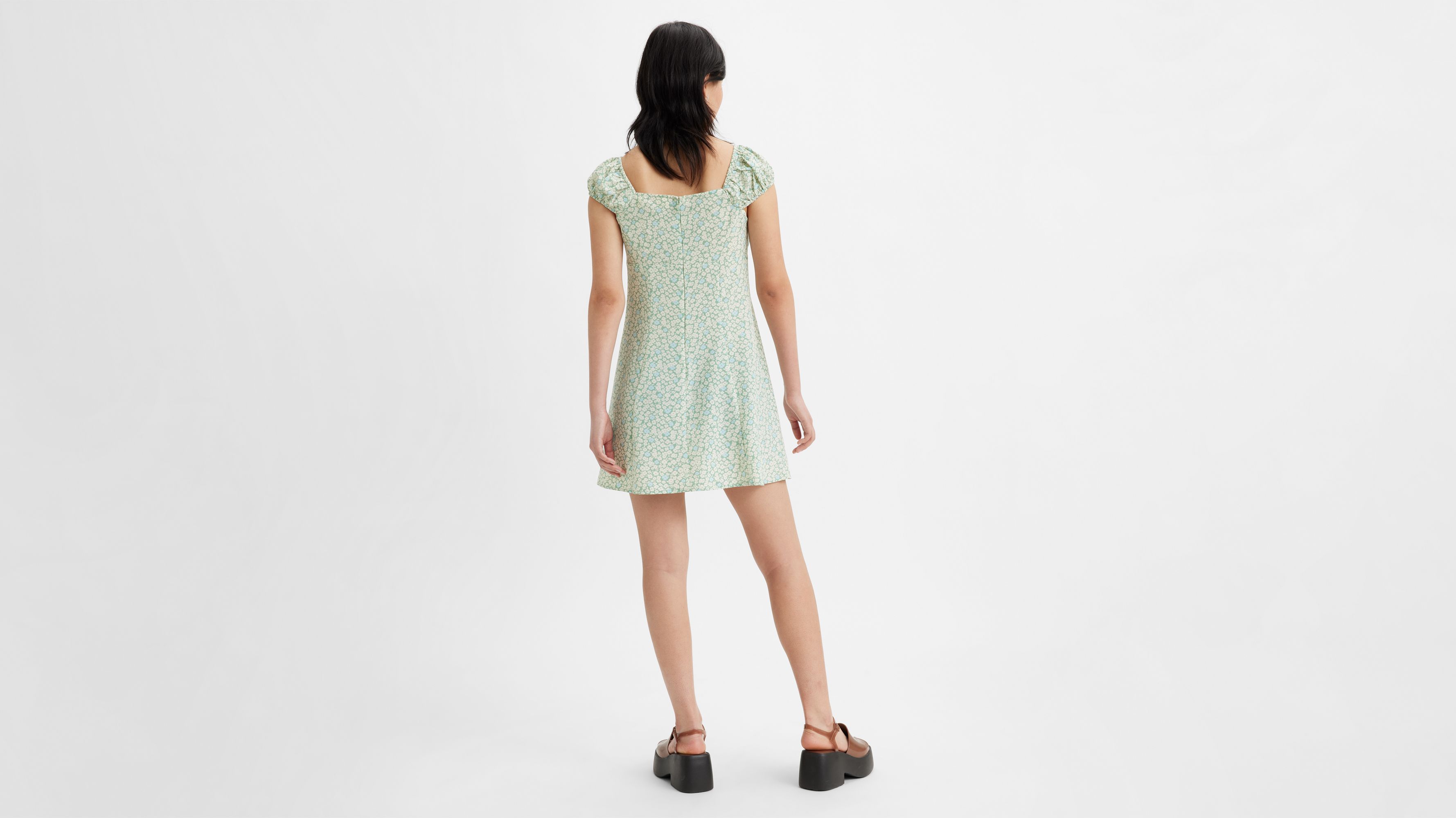 ワンピース Clementine dress, Cloud 4y Blue Ditsy floral Clementine Midi Dress