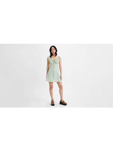 리바이스 Levi Clementine Cap Sleeve Dress,Riley Floral - Multi-Color